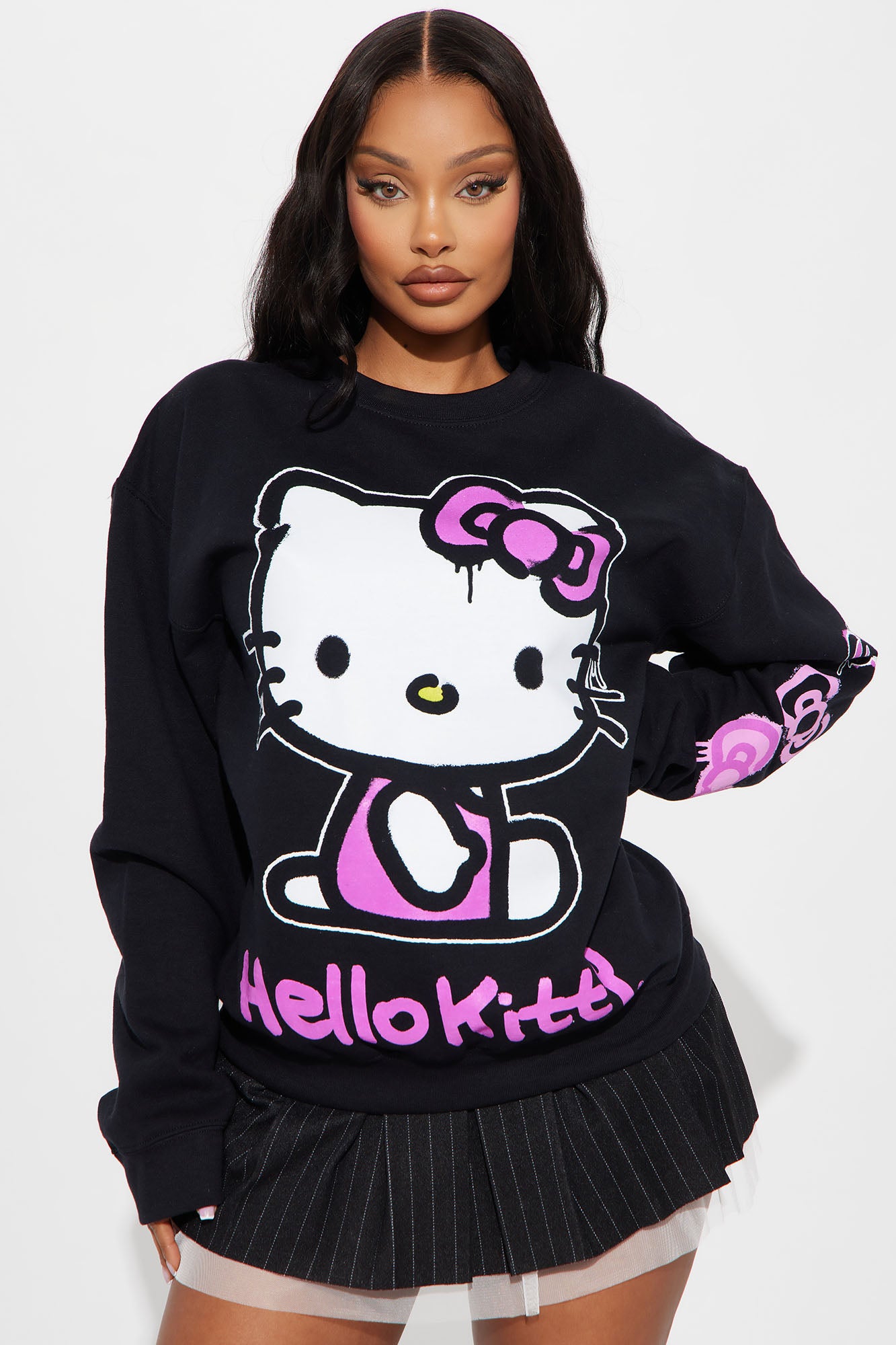 Hello Kitty Bow Crew Neck Sweatshirt