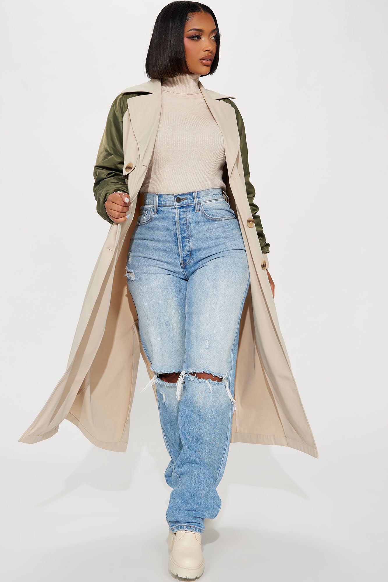 So Caught Up Trench Coat