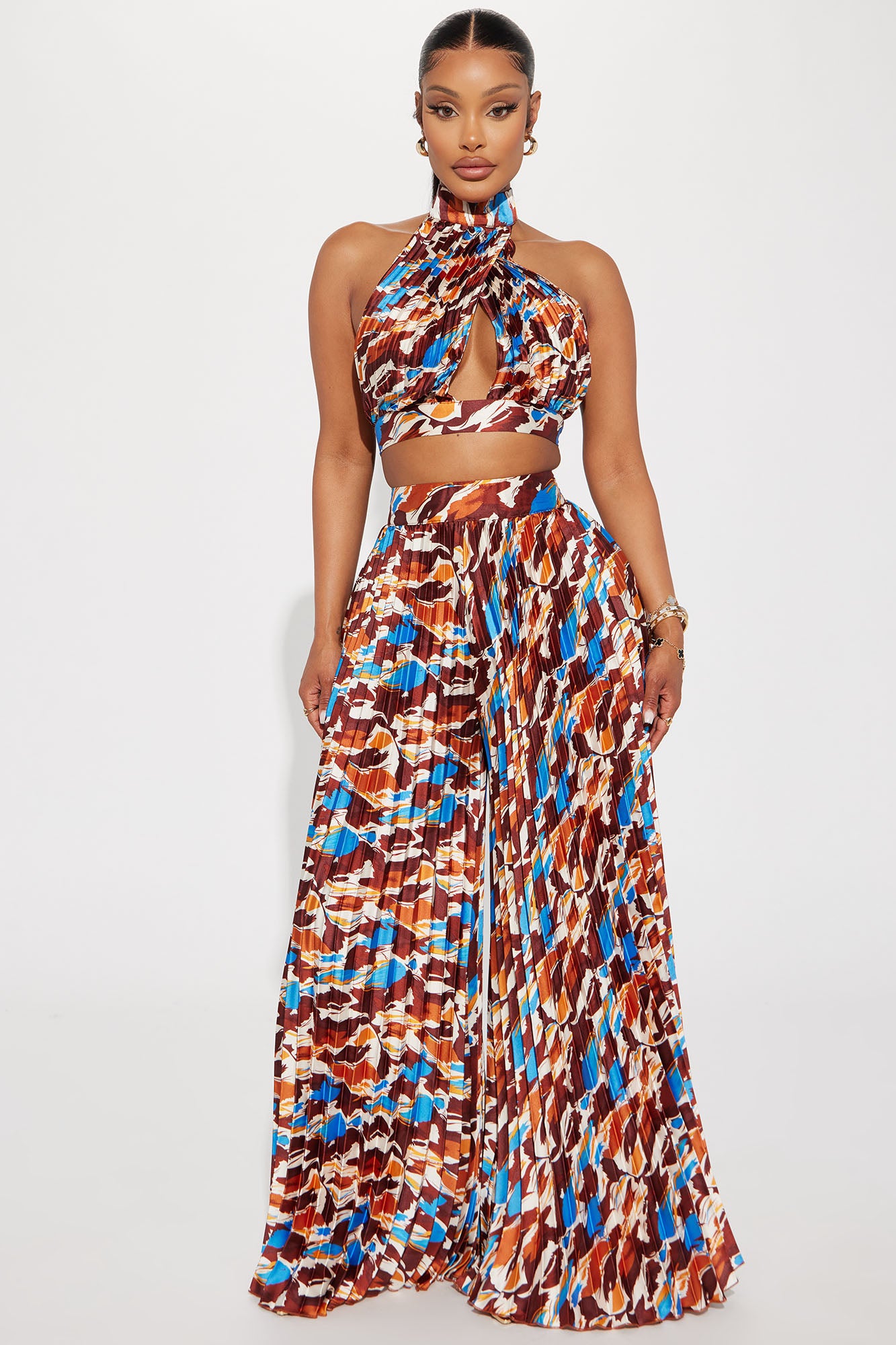 Pia Pleated Pant Set