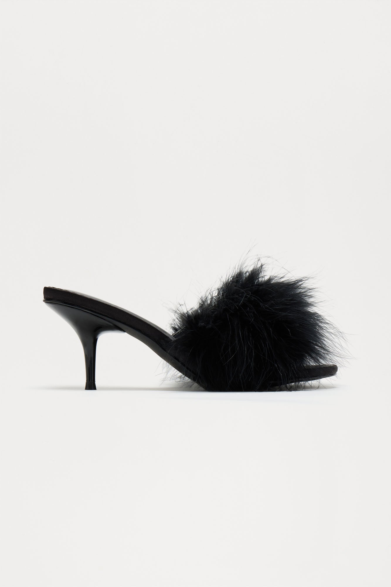 Fluffy Feather Kitten Heels