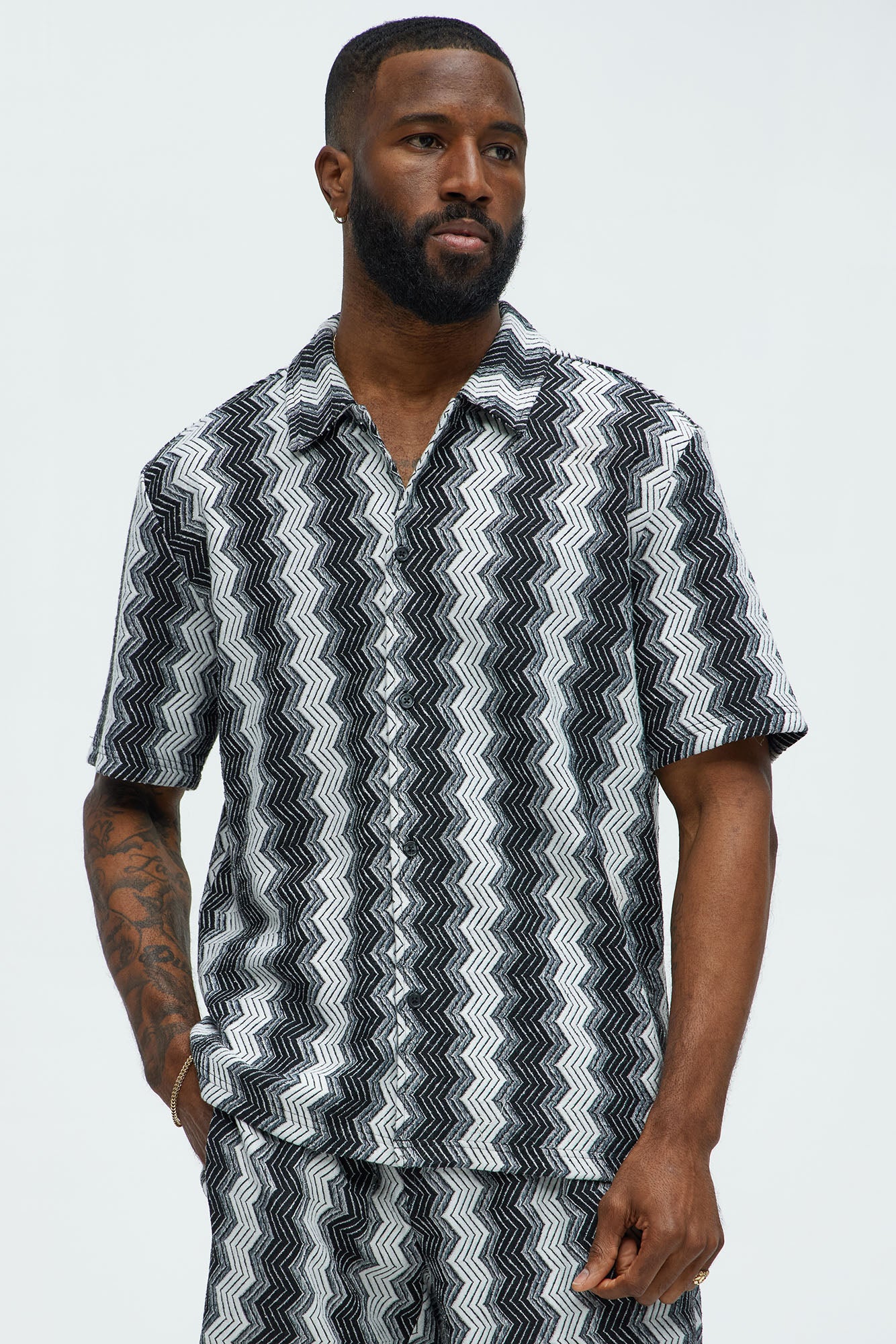 Outpost Zig Zag Short Sleeve Button Down