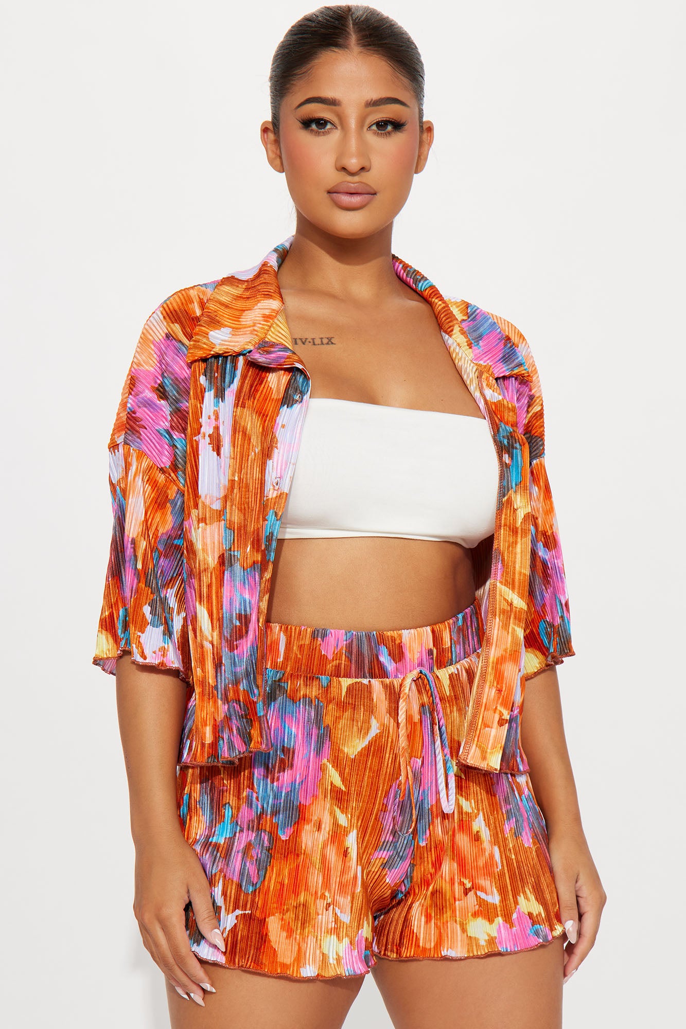 Cora Plisse Short Set