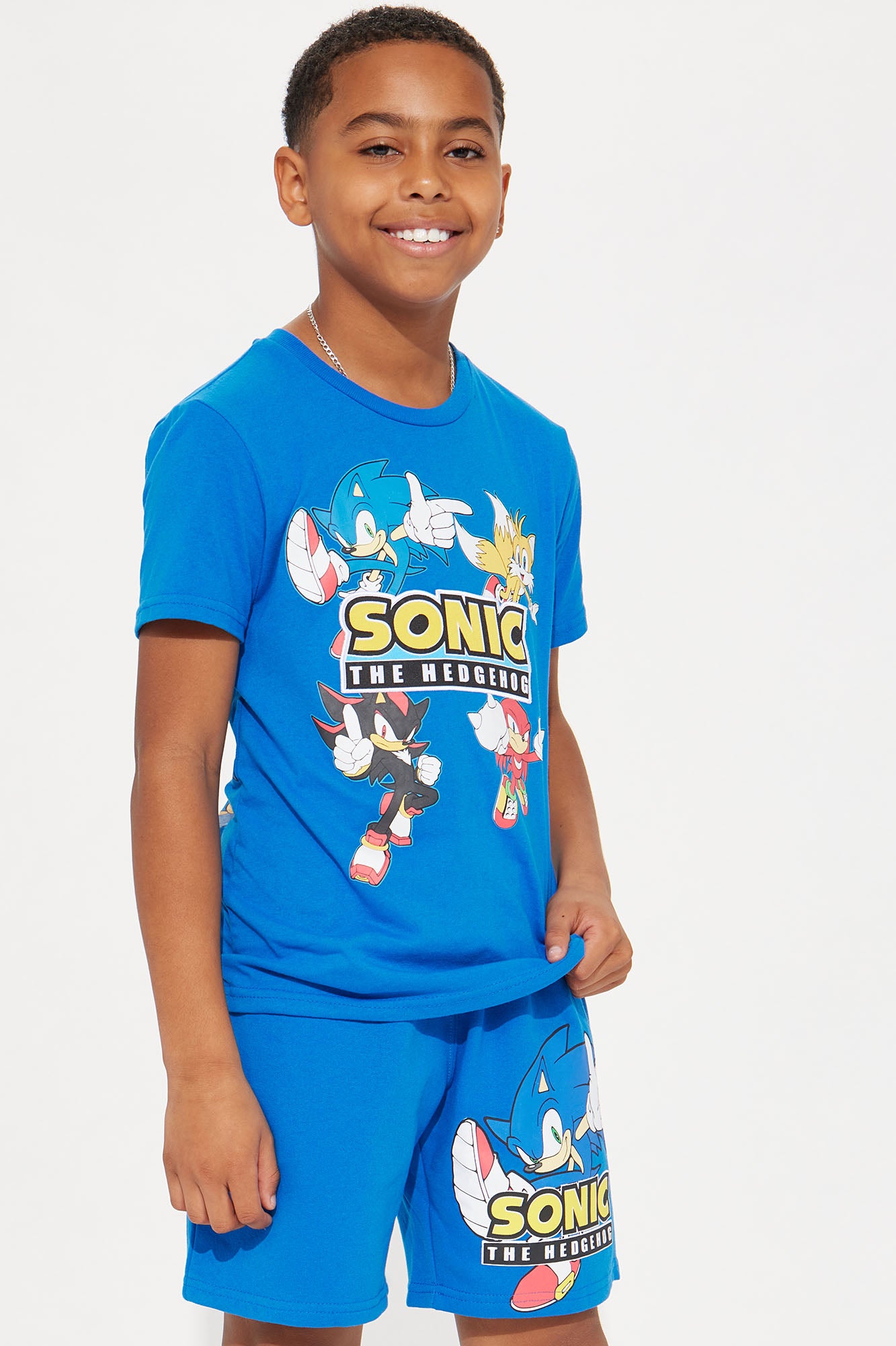 Mini Sonic Embroidered Short Set