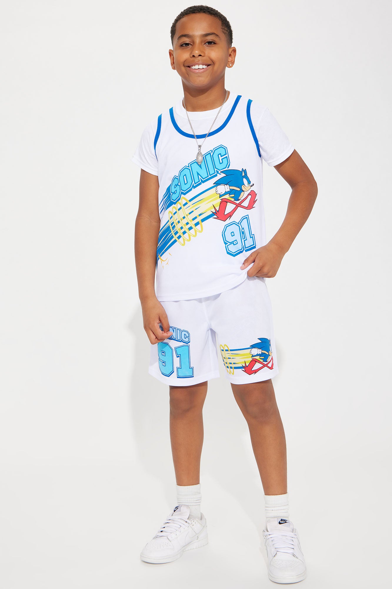 Mini Sonic Basketball Jersey Short Set