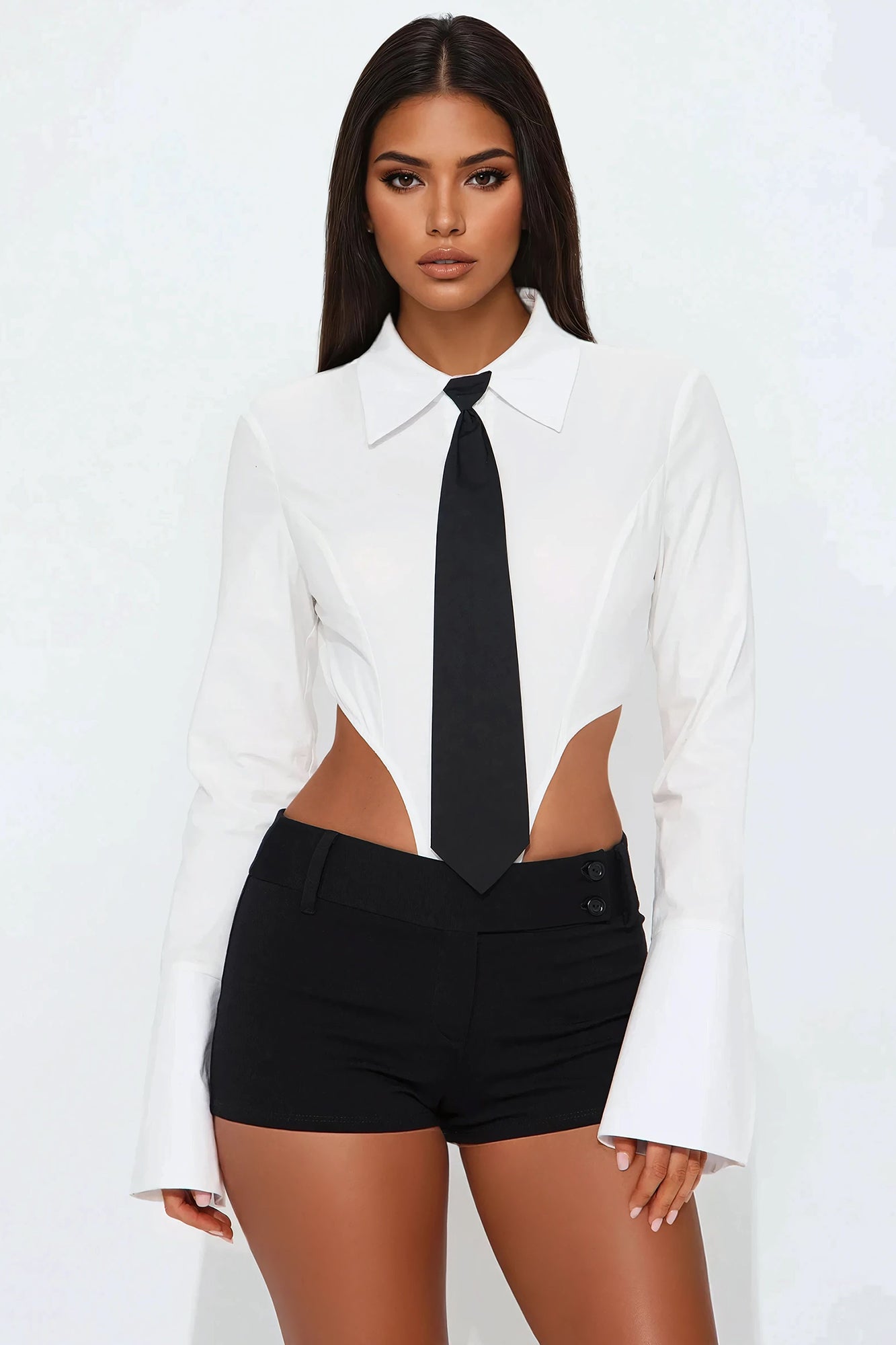 Rasheida Poplin Tie Bodysuit