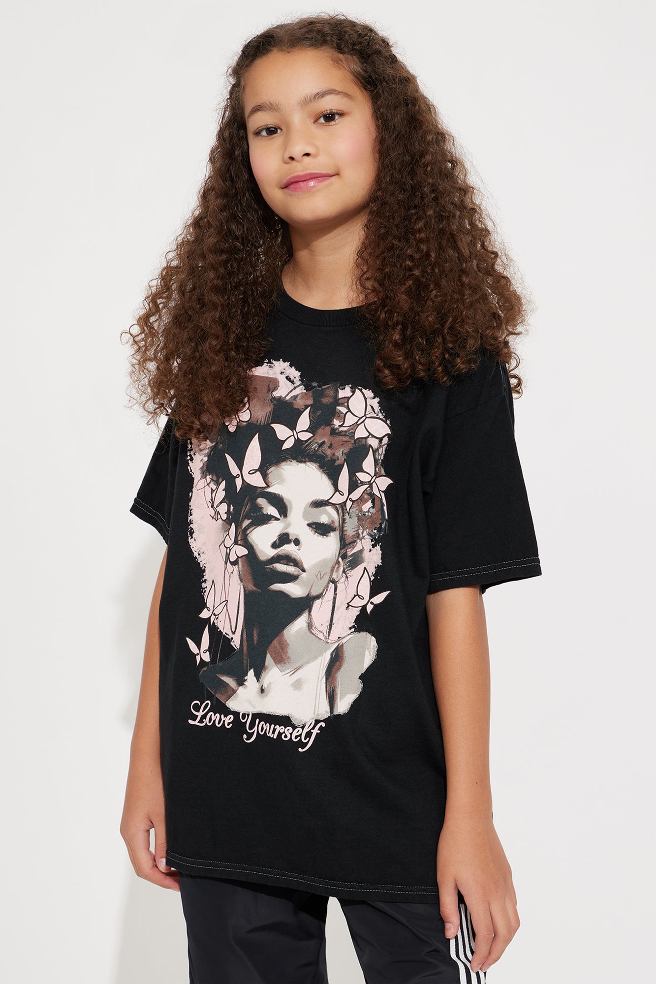 Mini Love Yourself Butterflies Oversized Tee
