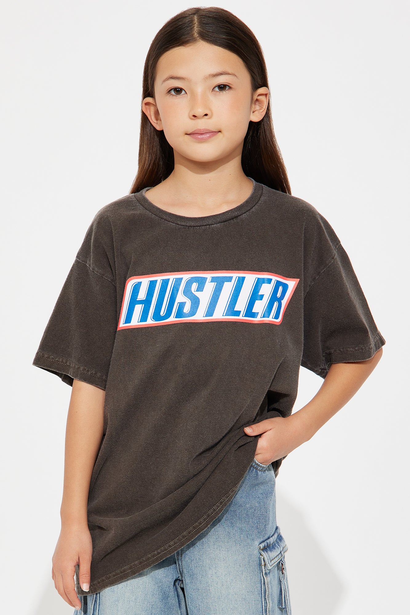 Mini Hustler Washed Oversized Tee