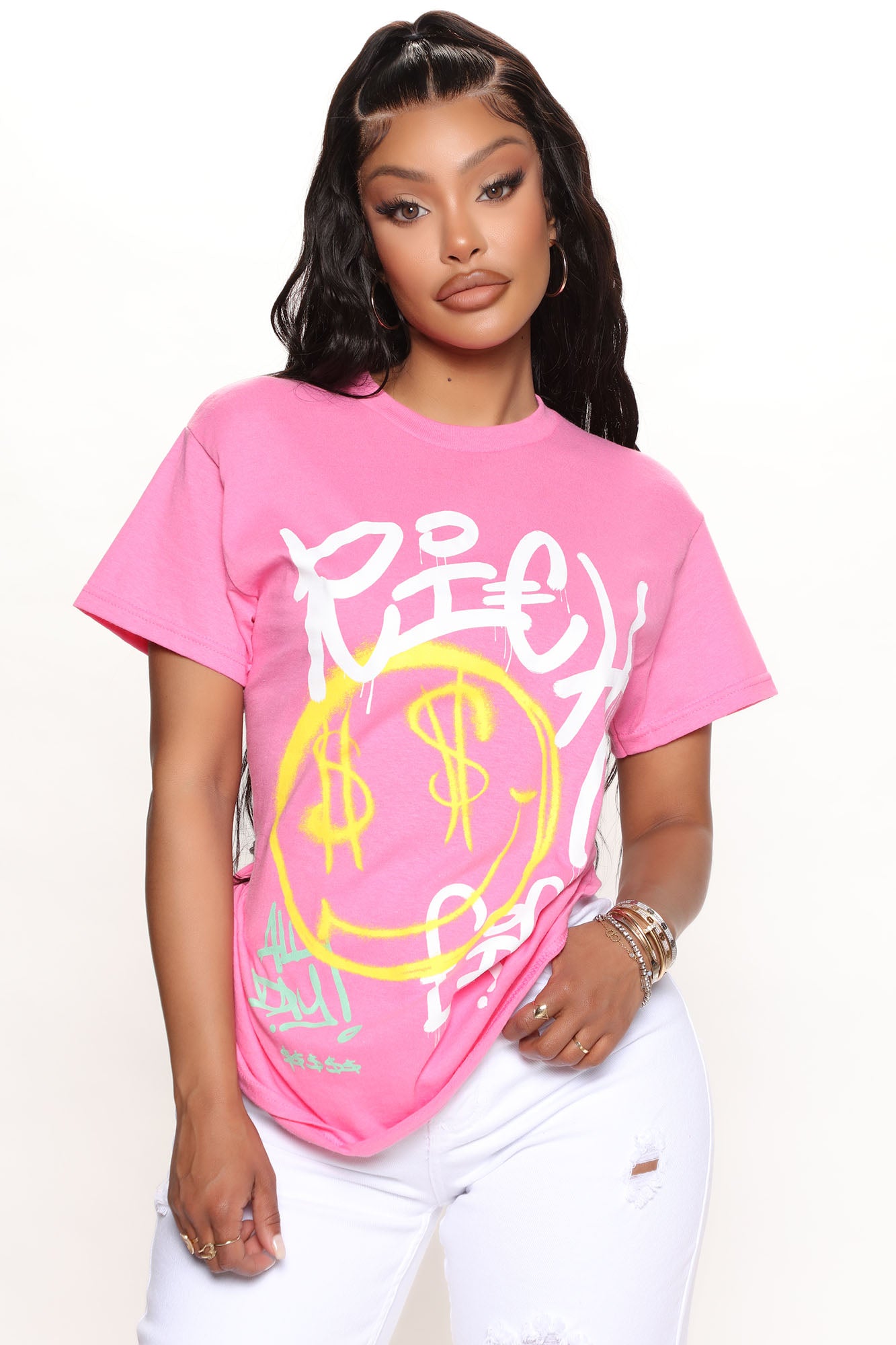 Rich Life Smiley Face Tee