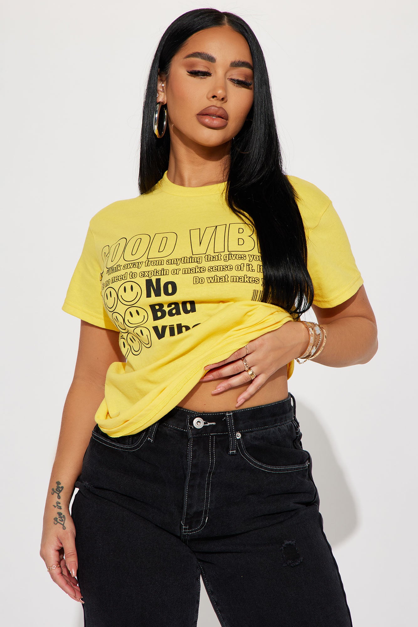 No Bad Vibes Smiley T-Shirt