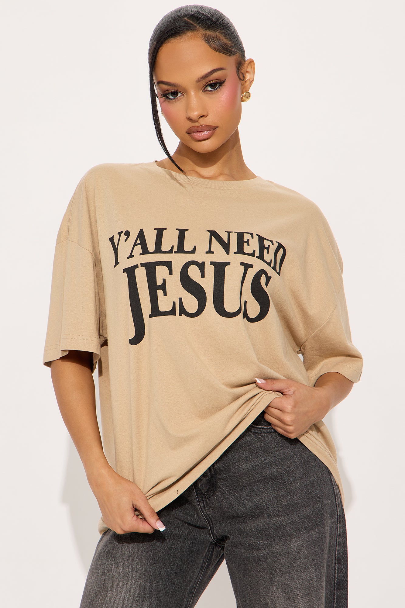 Y'all Need Jesus Oversized Tee
