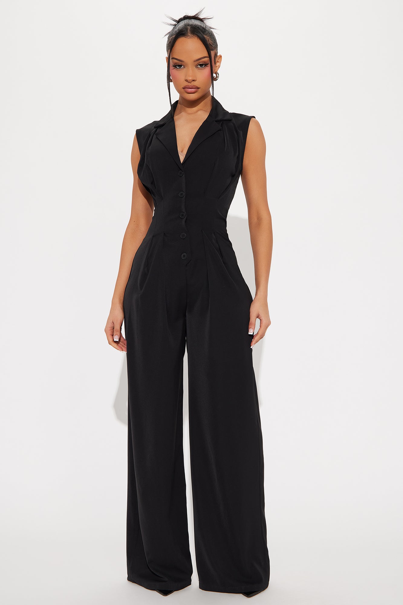 On Strike Button Up Jumpsuit