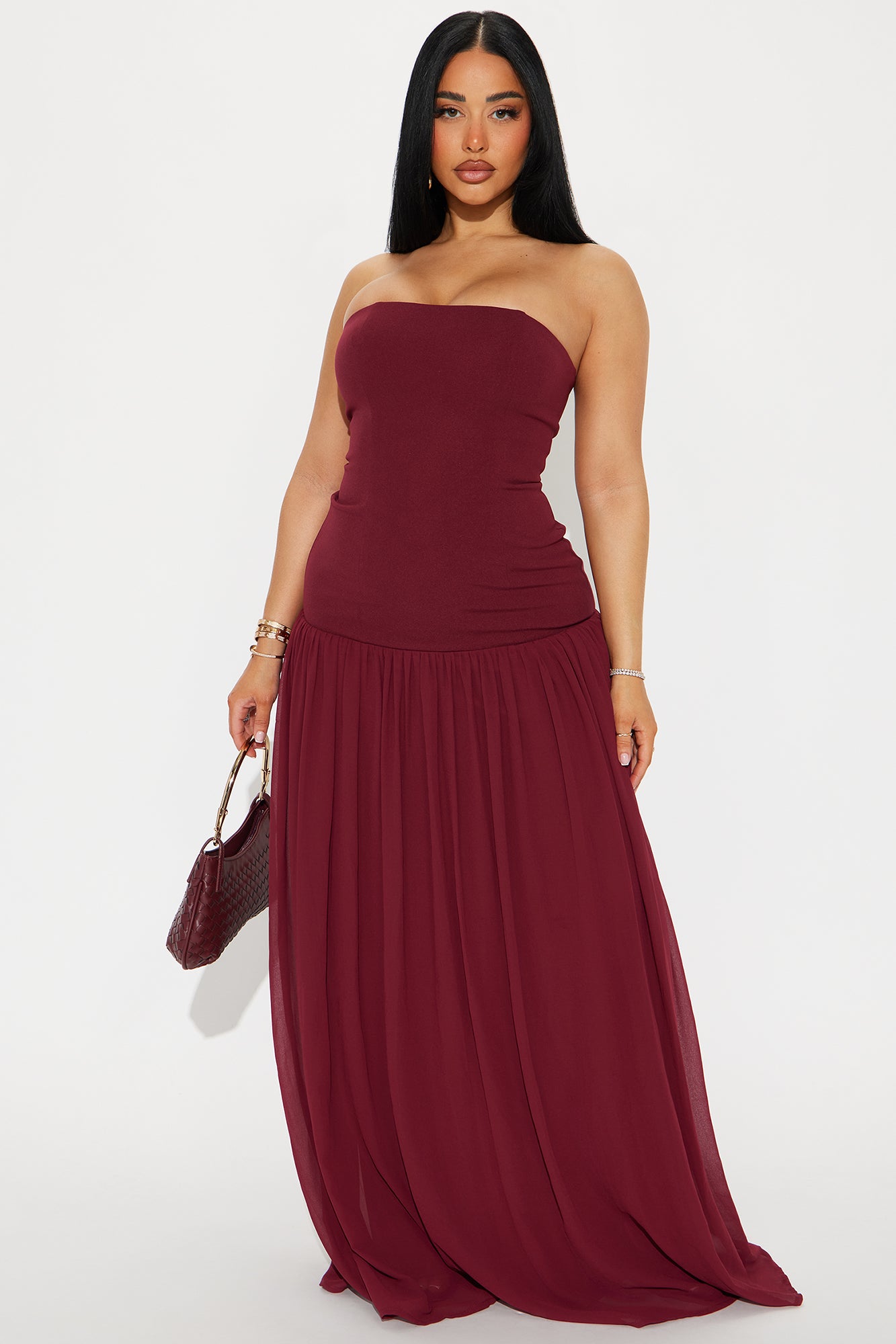 Daniella Chiffon Drop Waist Maxi Dress