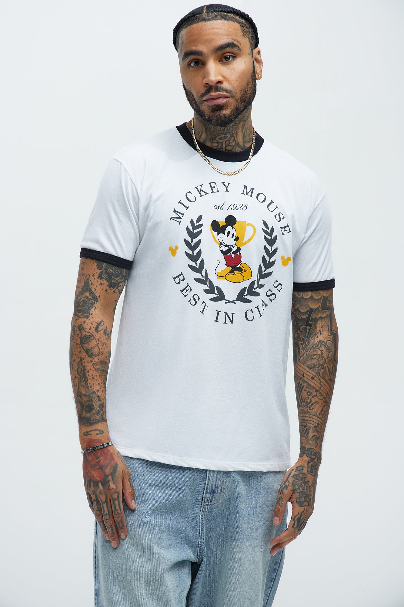 Disney Mickey Mouse Short Sleeve Ringer Tee