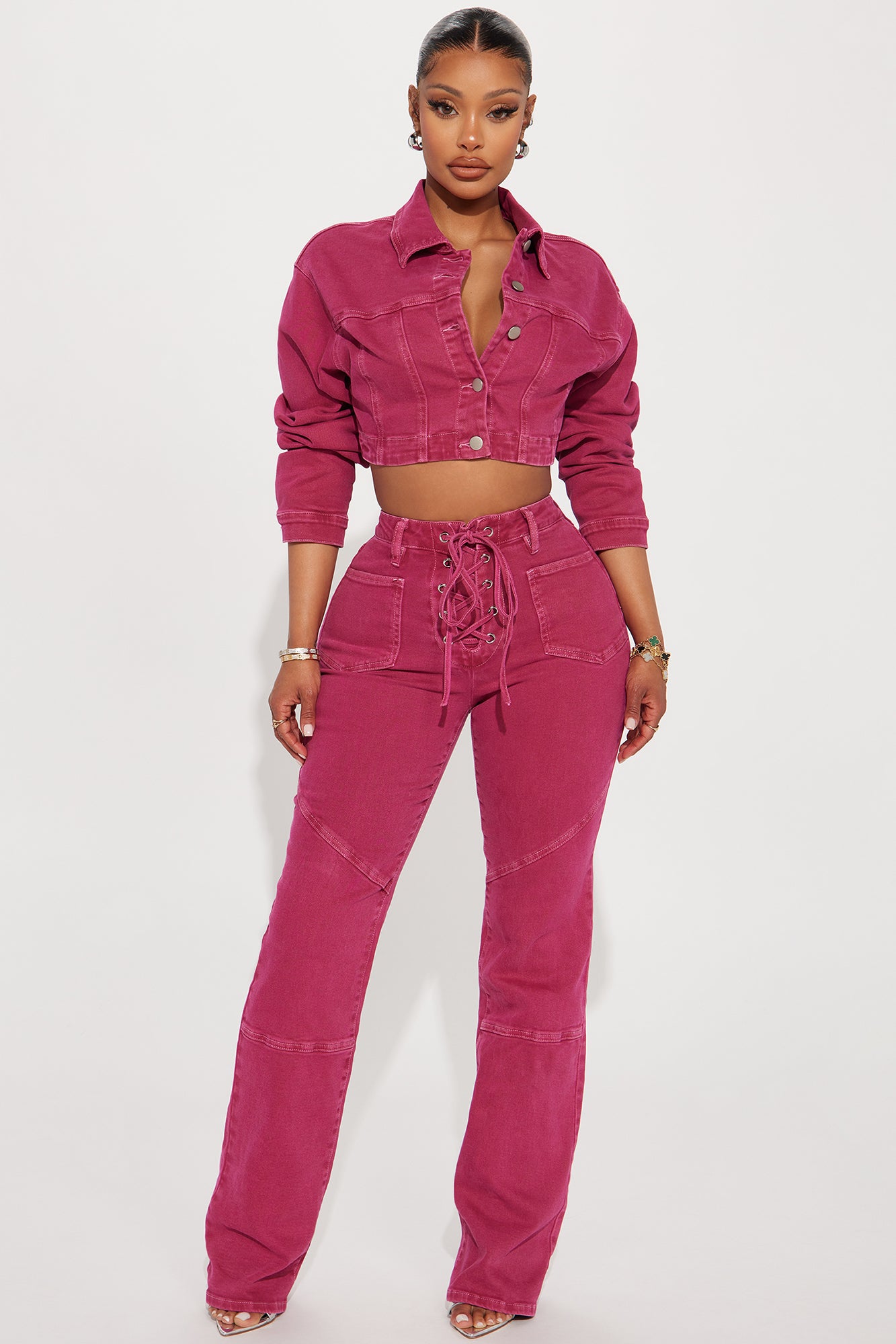 Oasis Lace Up Straight Leg Jeans