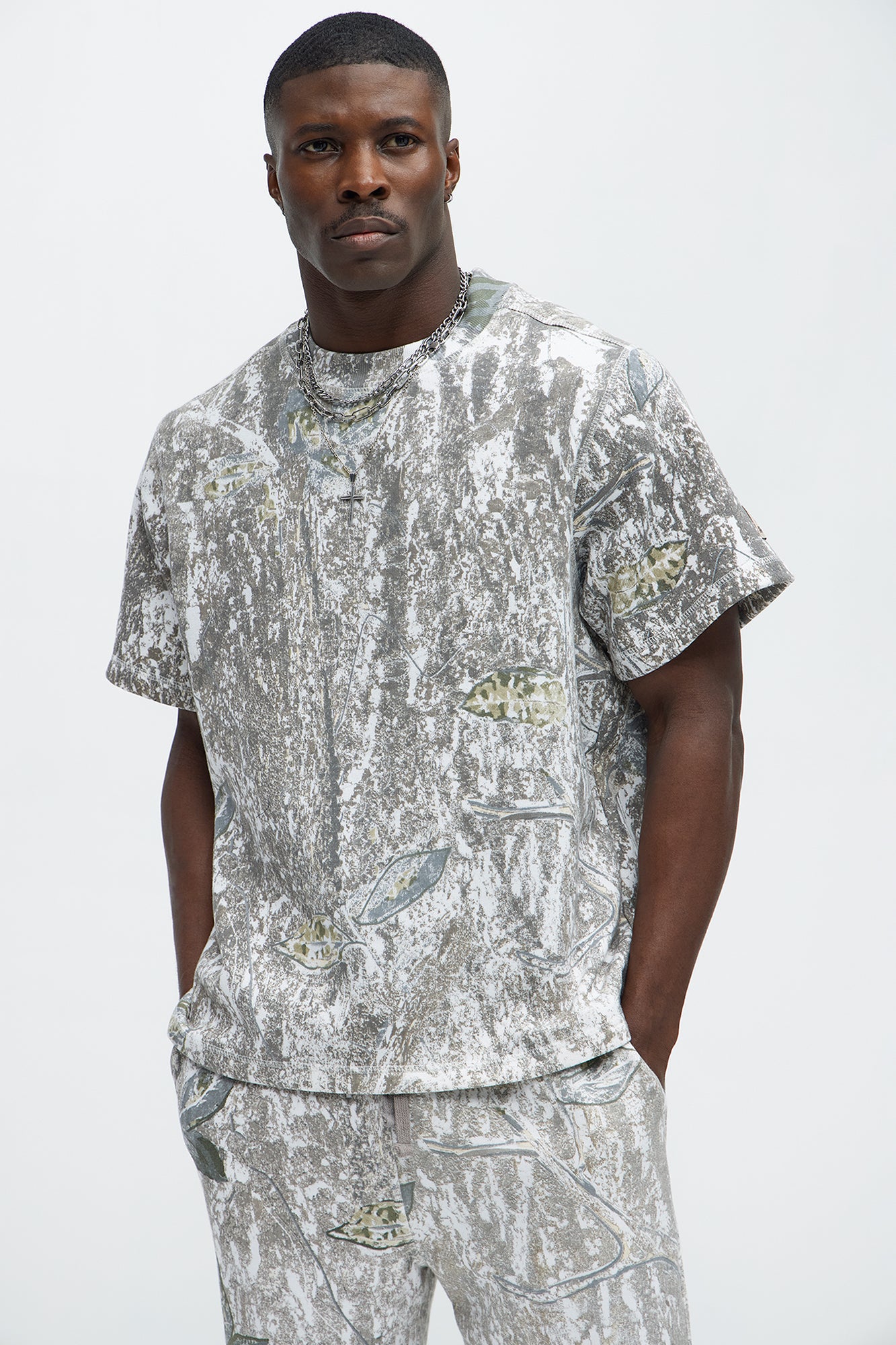 Wilderness Camo Short Sleeve Fleece Top