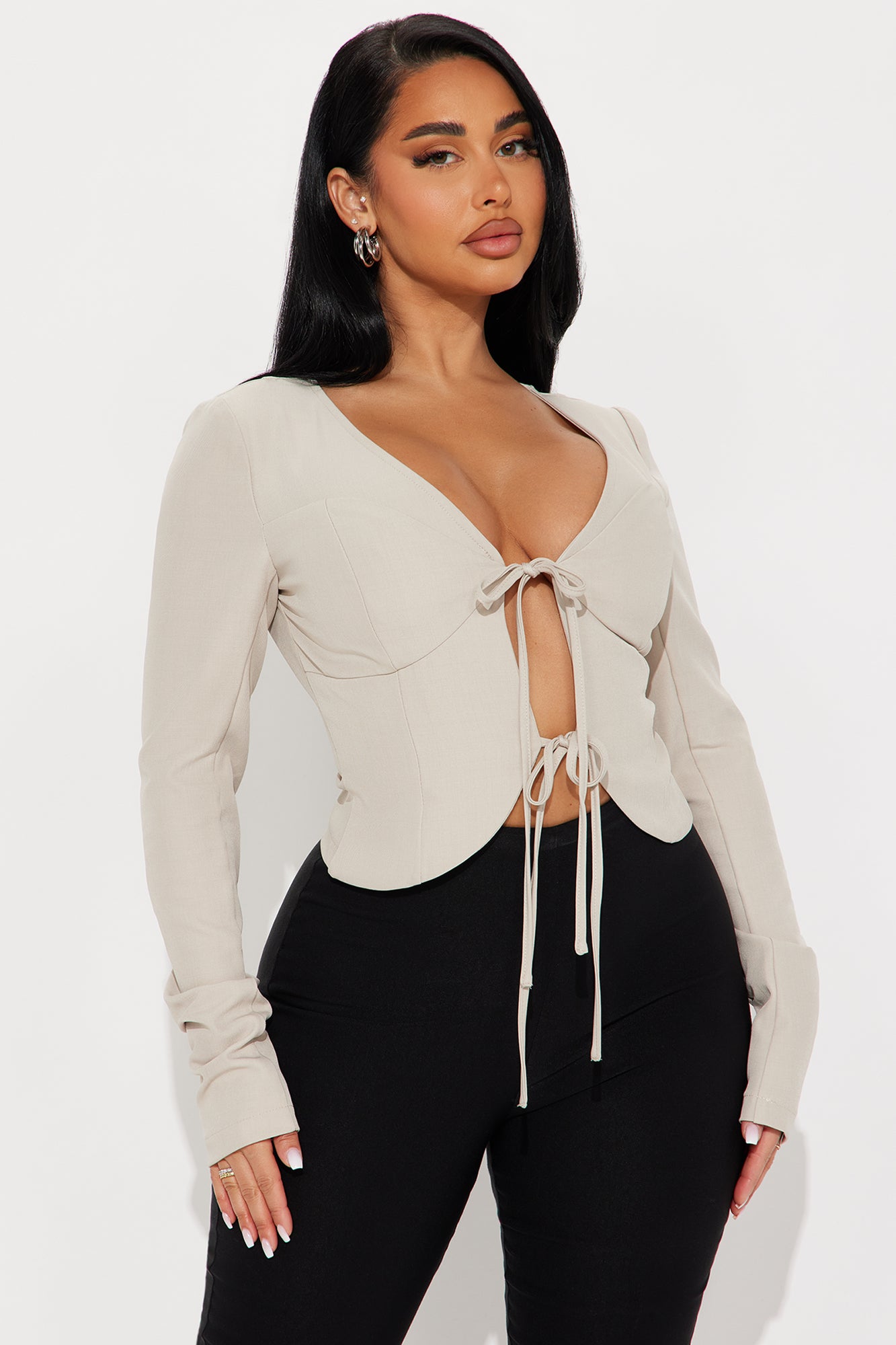 Kataya Tie Front Top
