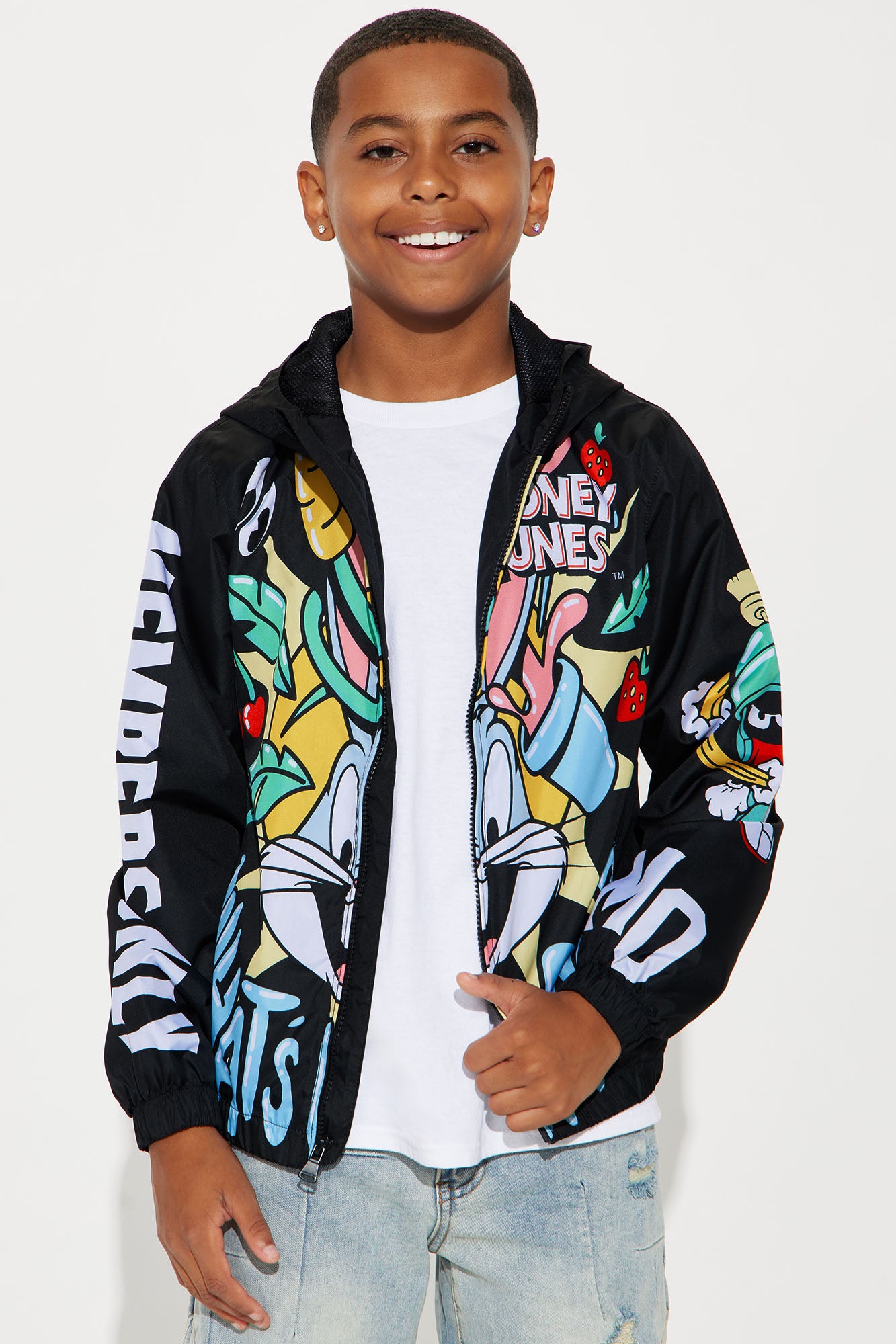 Mini Bugs Bunny I'm A Masterpiece Zip Up Windbreaker