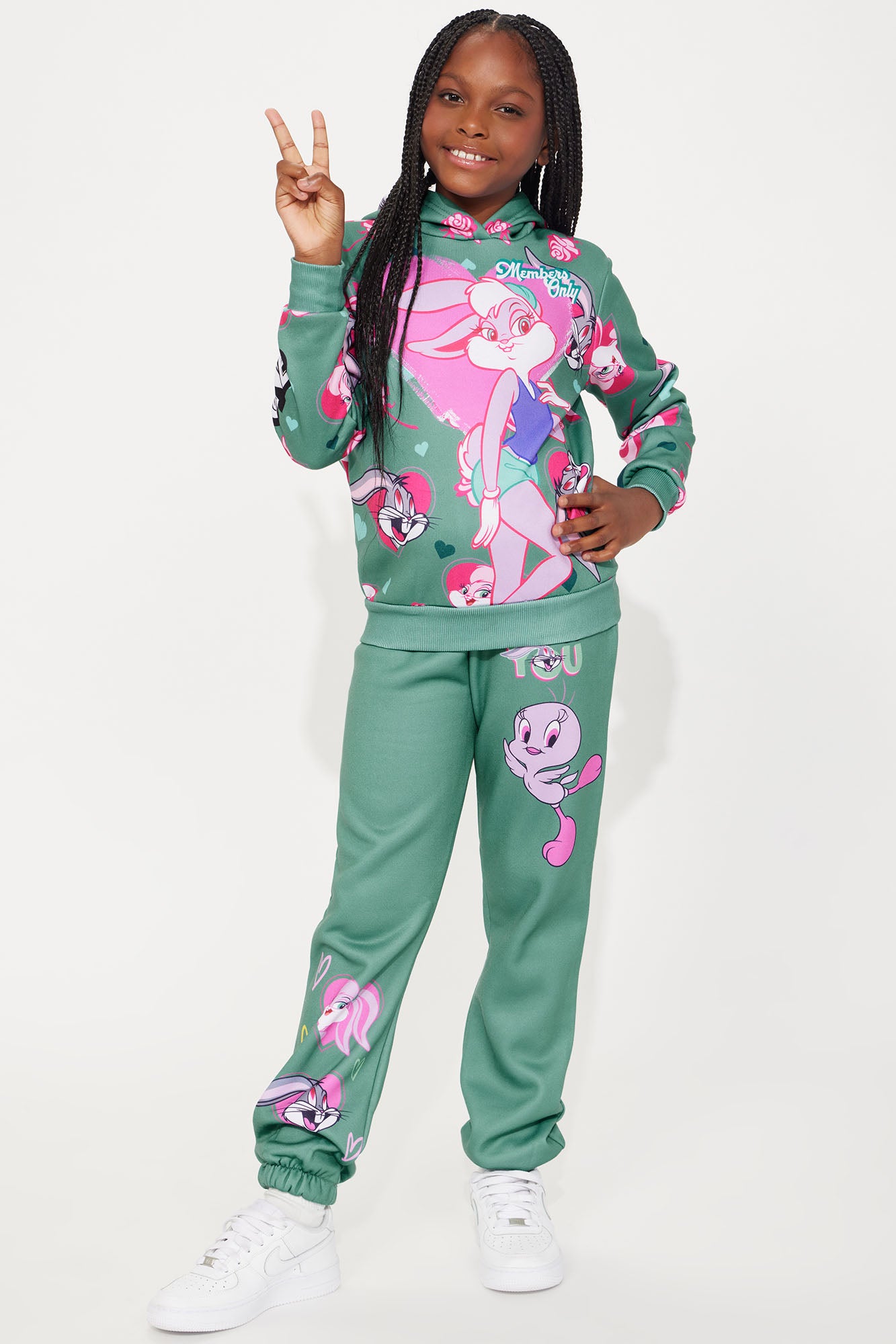 Mini Looney Tunes Love Is In The Air Fleece Jogger Set