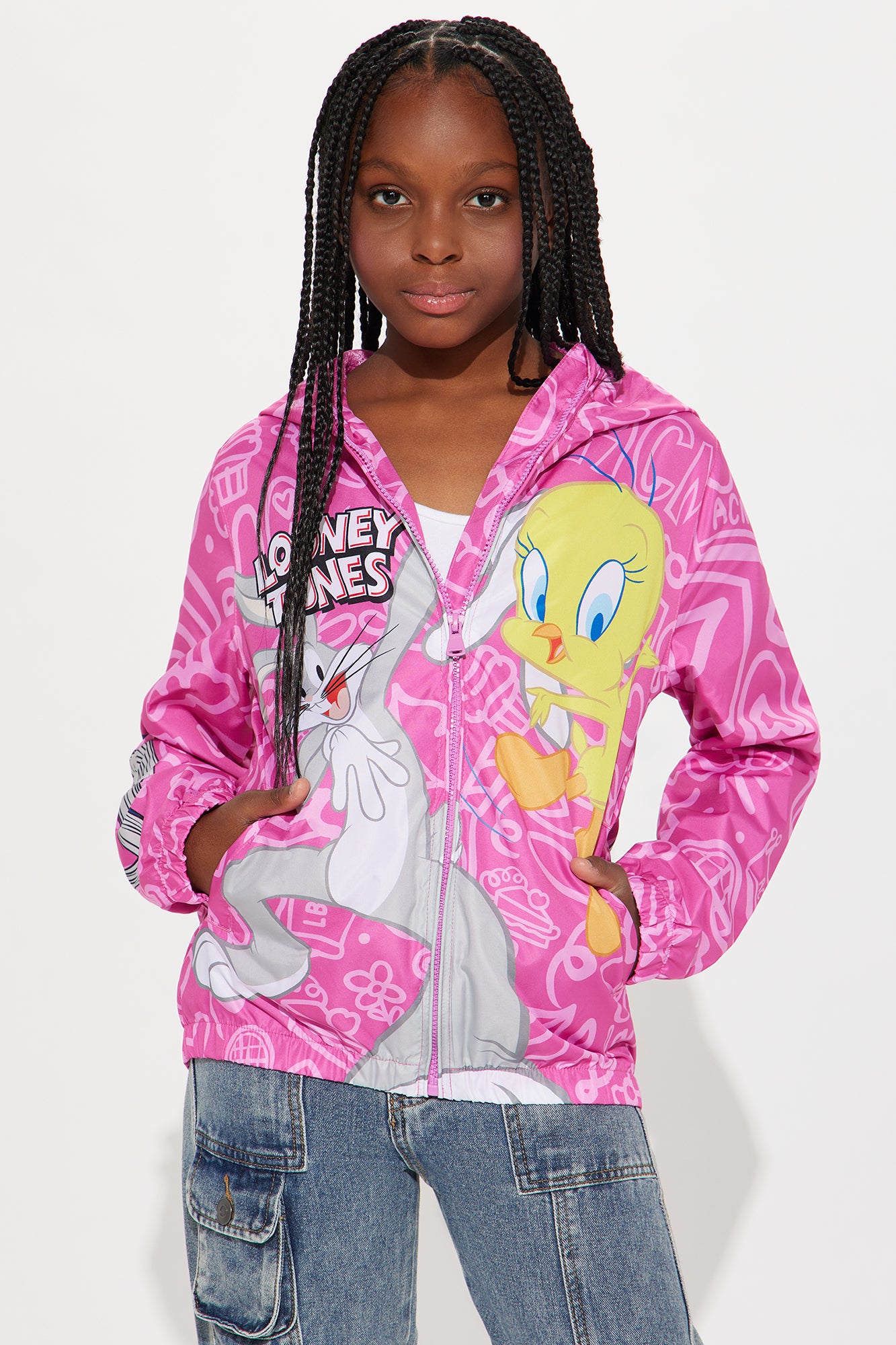 Mini Looney Tunes Members Only Zip Up Windbreaker