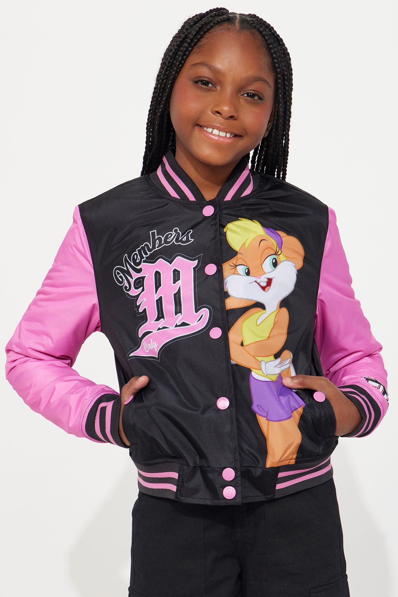 Mini Looney Tunes & Friends Members Only Varsity Bomber Jacket