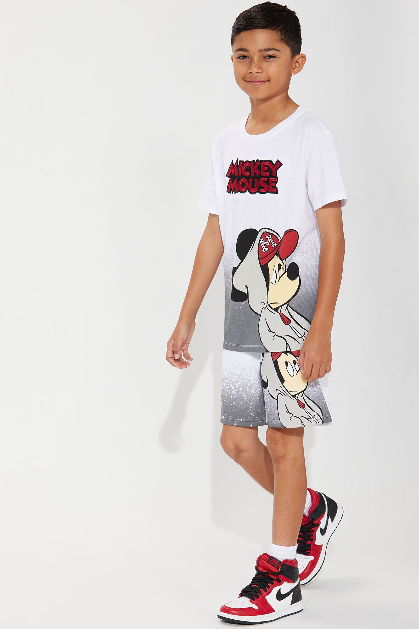 Mini Mickey Dip Dye Embroidered Short Set