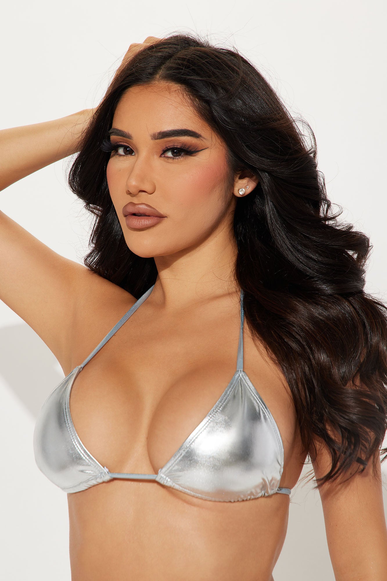 Maui Mix And Match Metallic Triangle Bikini Top