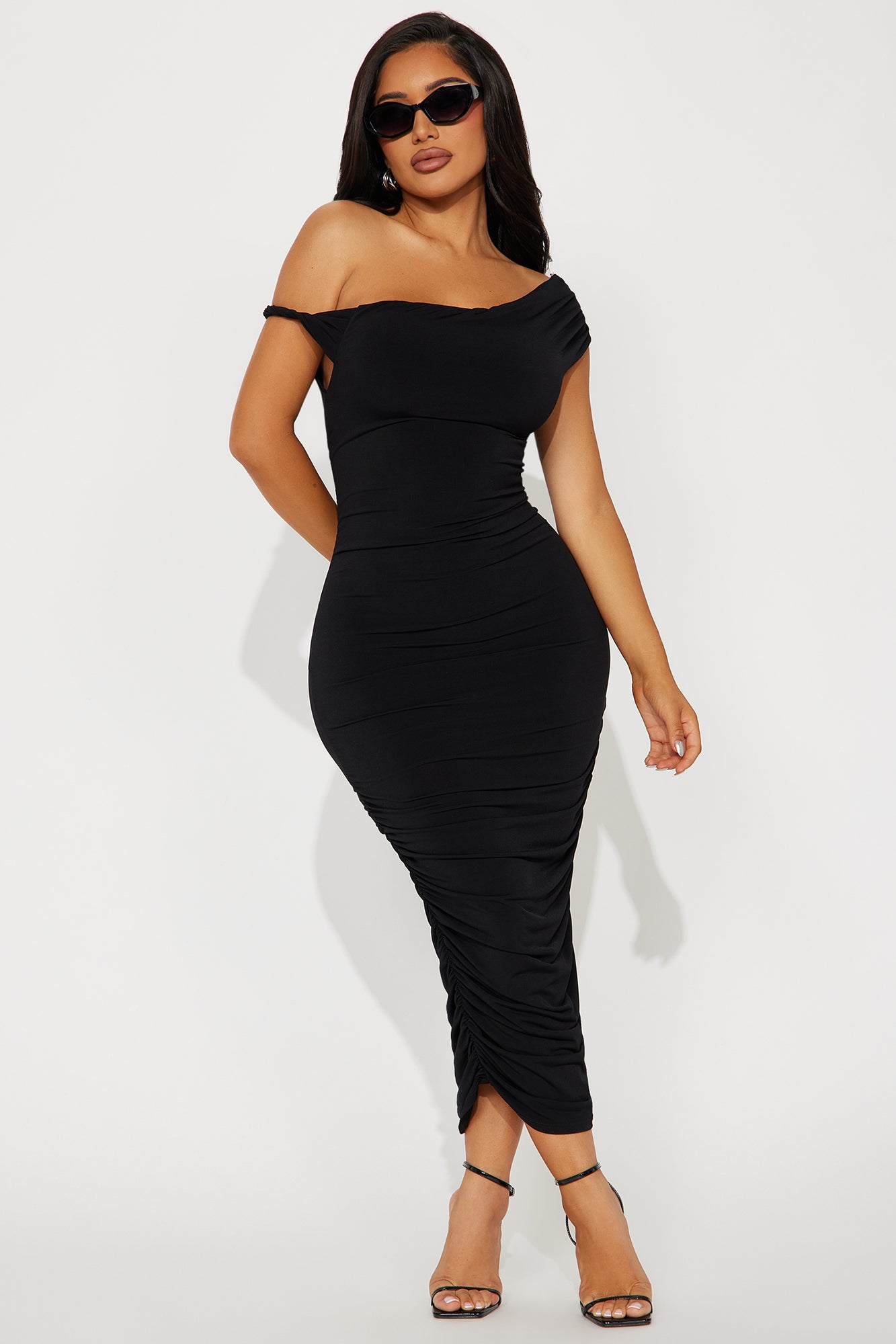 Blind Date One Shoulder Midi Dress