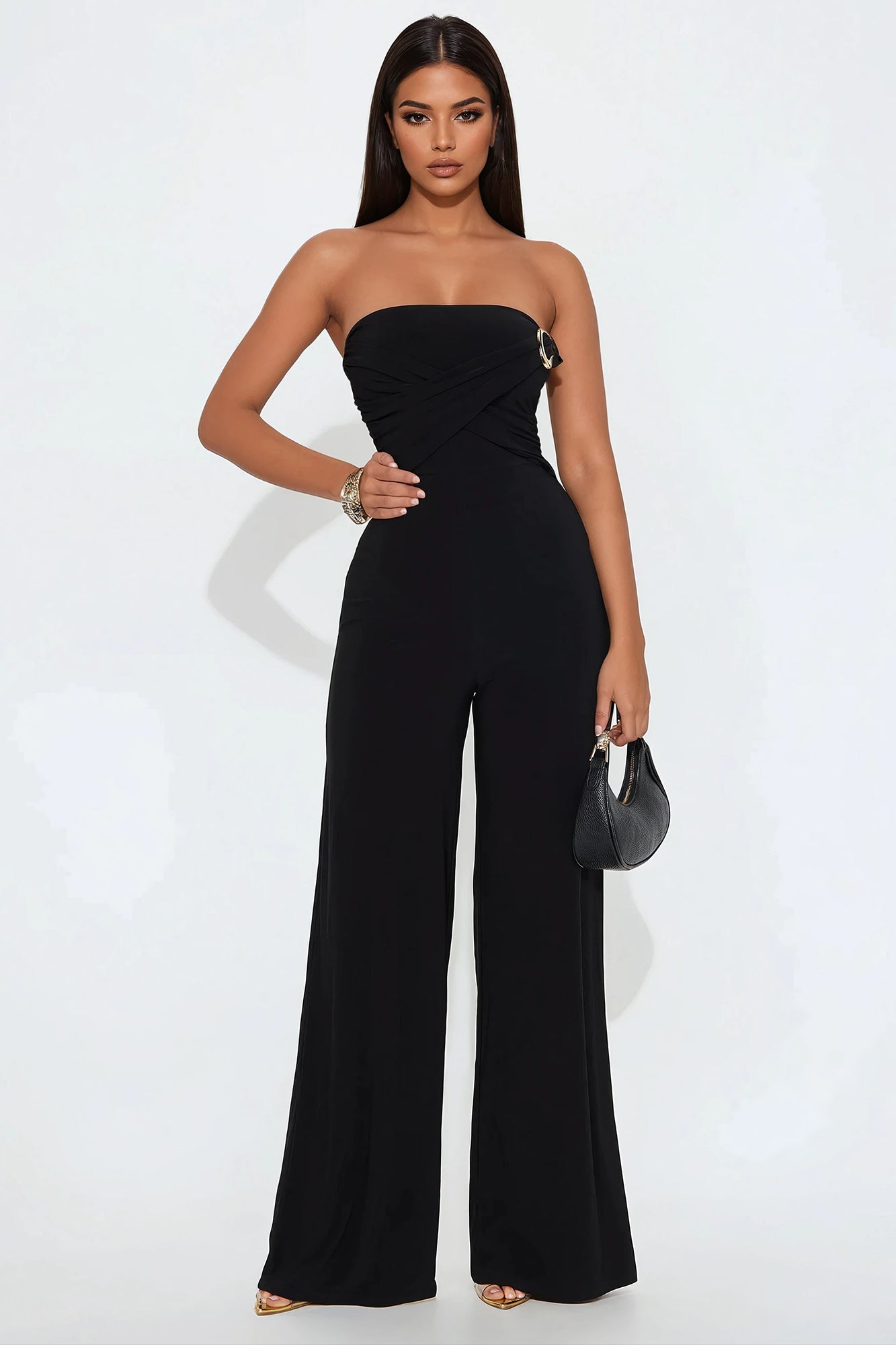 Reya Strapless Wide Leg Jumpsuit