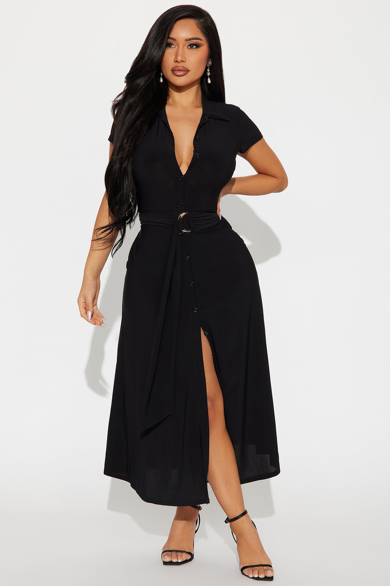 Elise Button Up Midi Dress