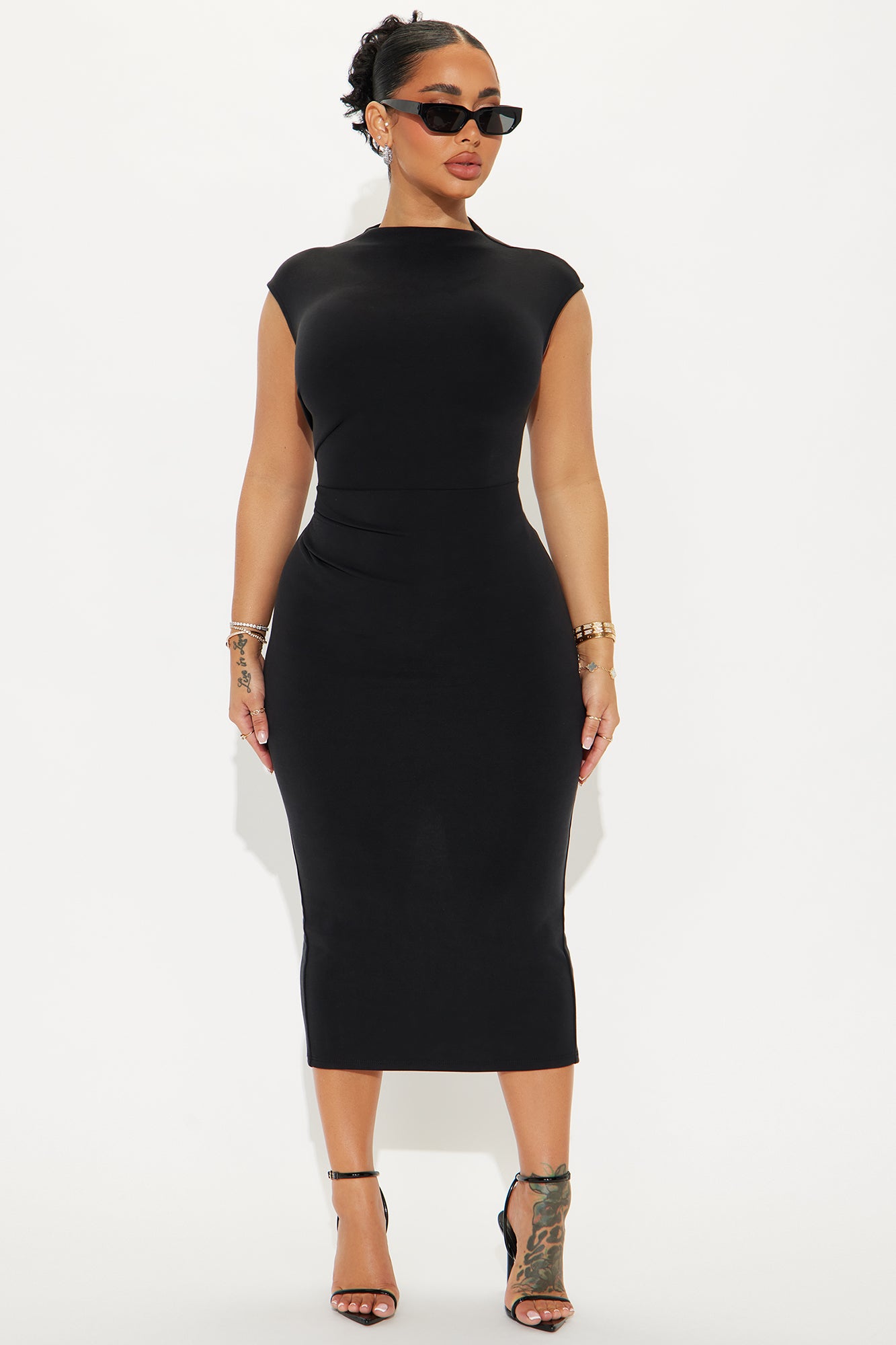 Carrie Ruched Midi Dress