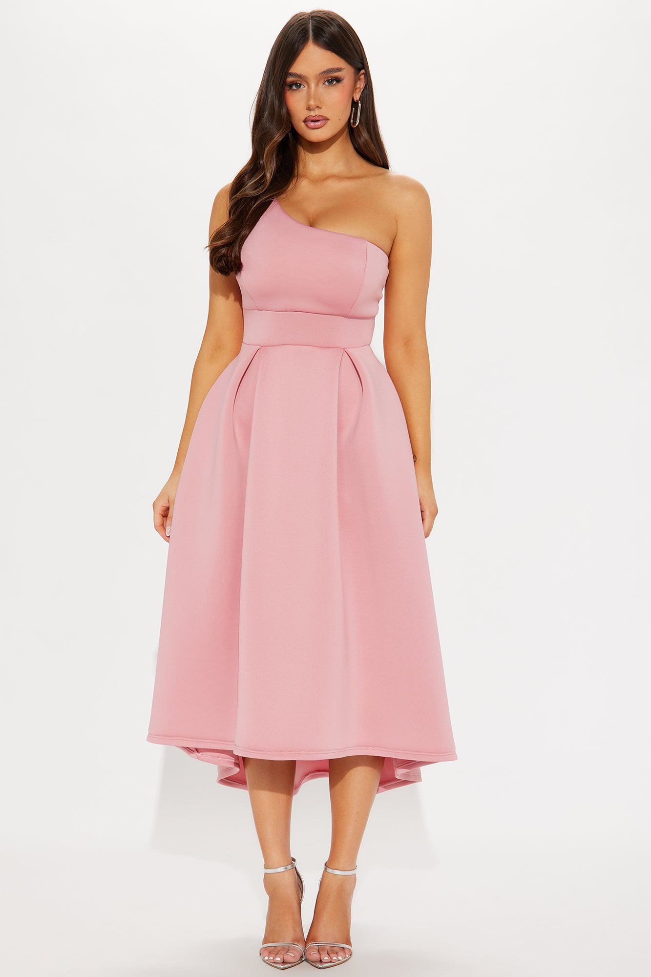 Alaina One Shoulder Midi Dress
