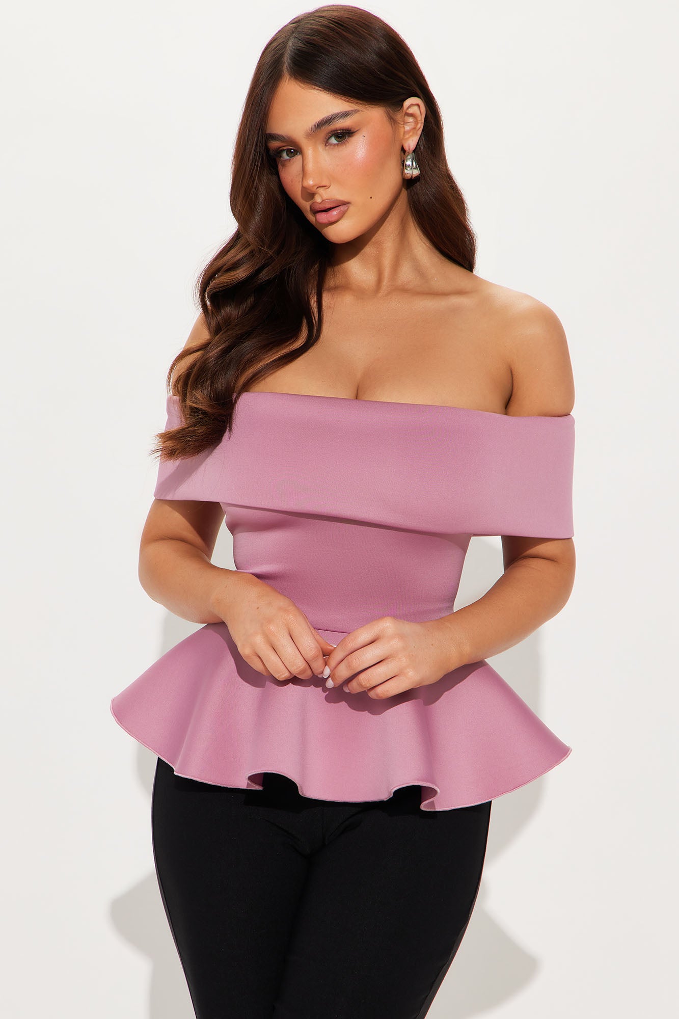 Mya Off Shoulder Peplum Top