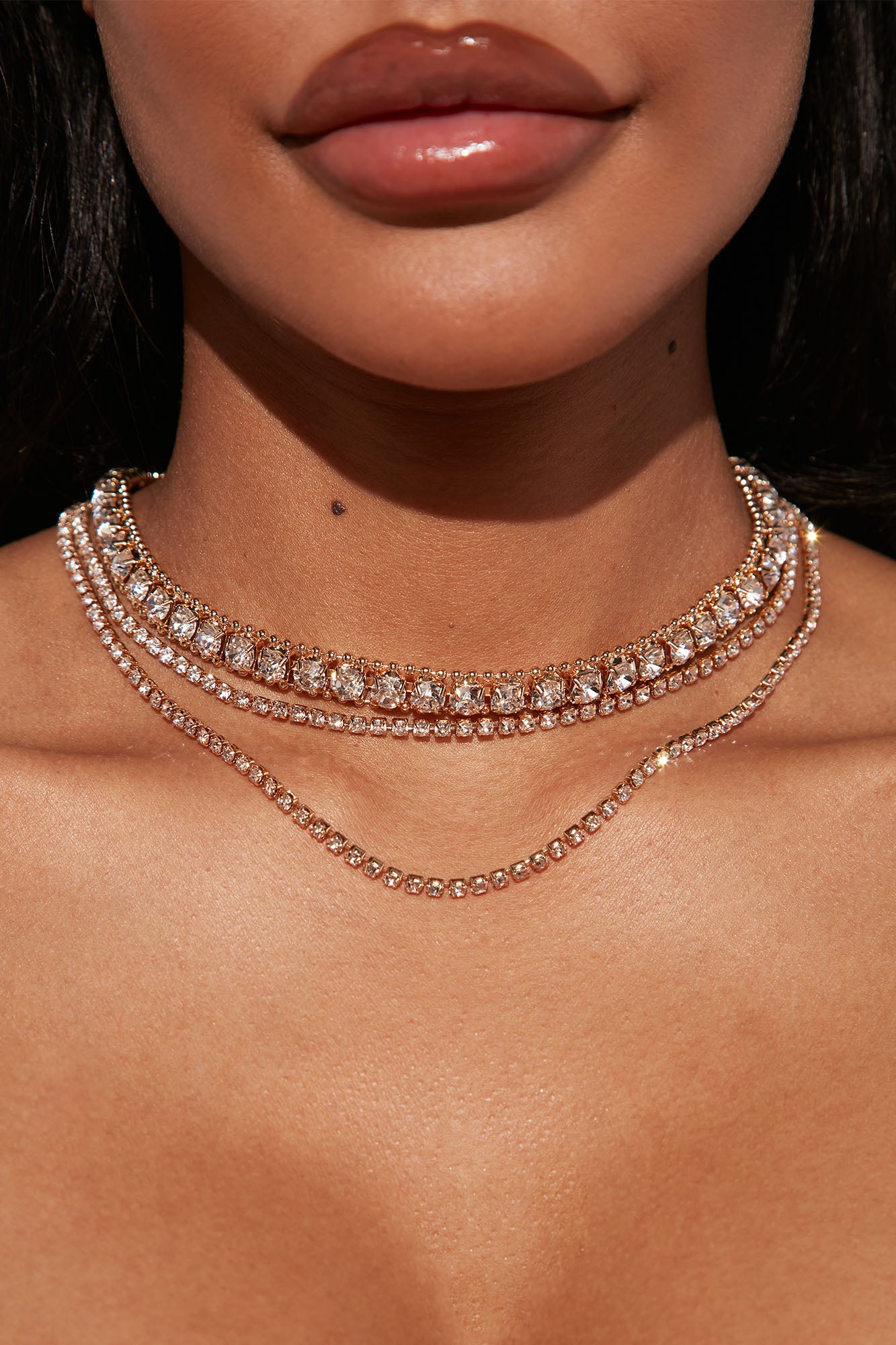 Late Night Party Rhinestone Necklace