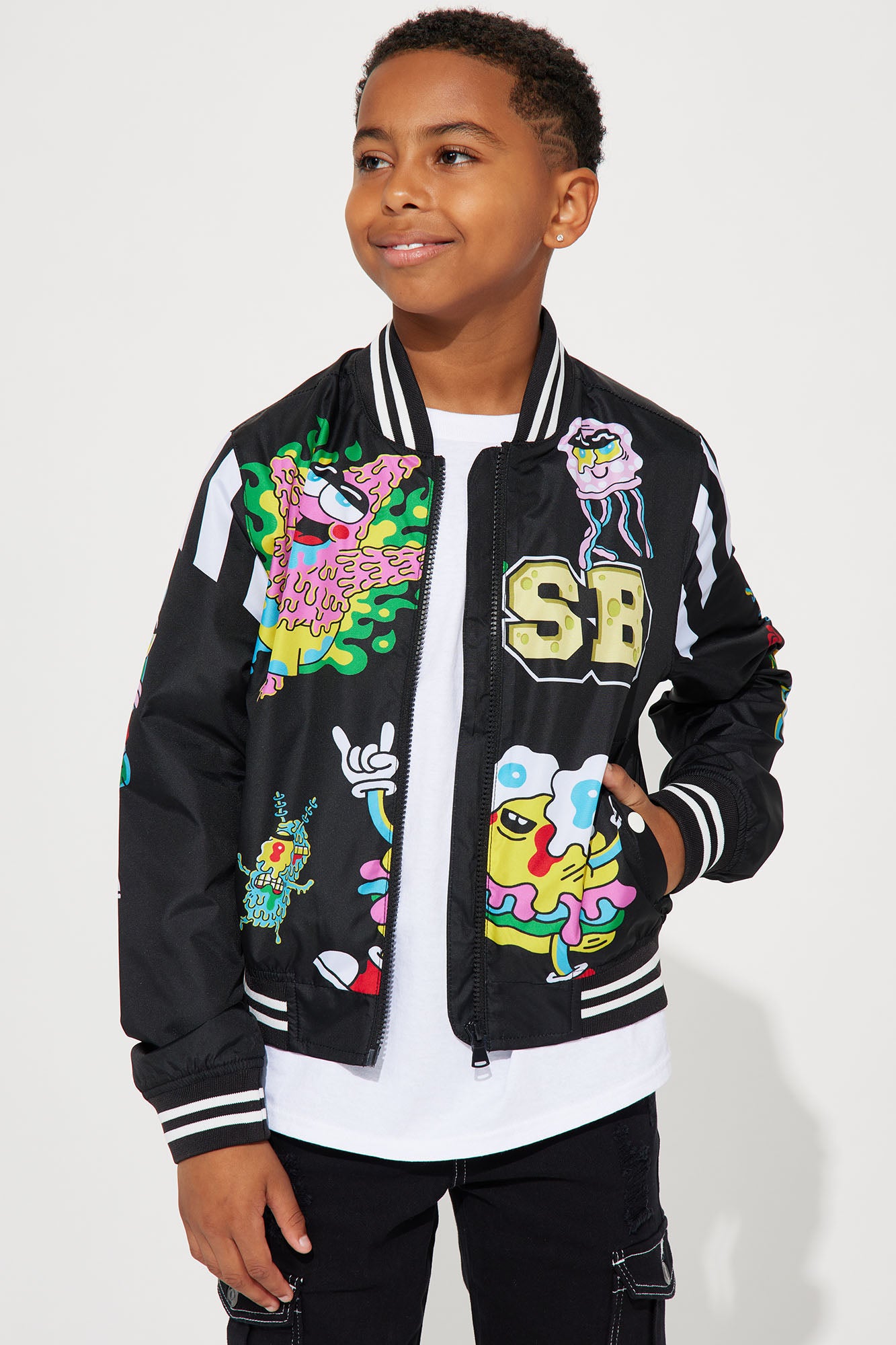 Mini Spongebob Nylon Windbreaker