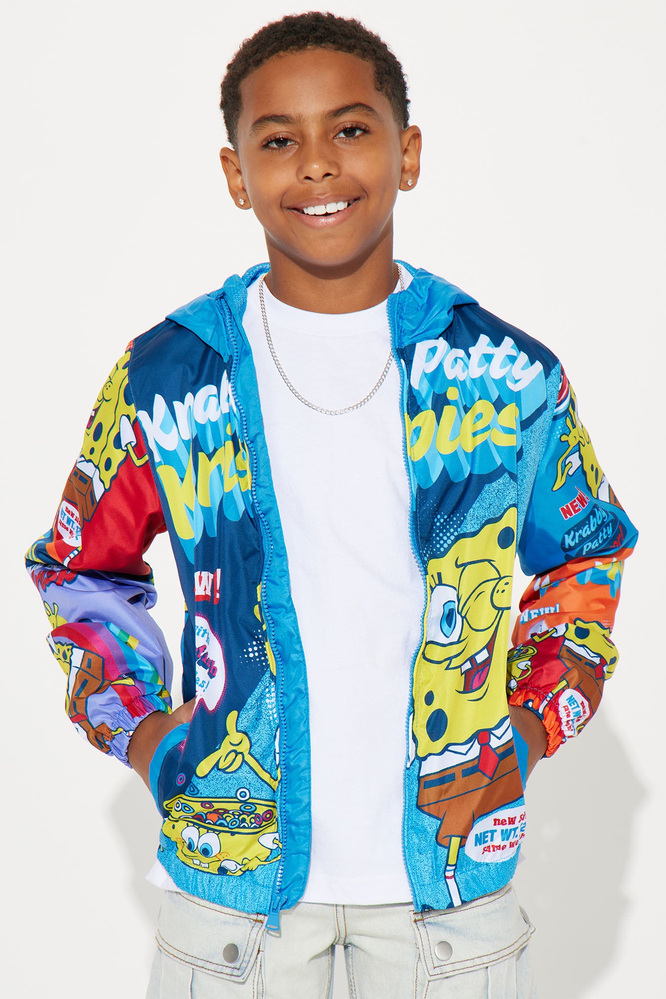 Mini SpongeBob Krabby Patty Krispies Zip Up Windbreaker