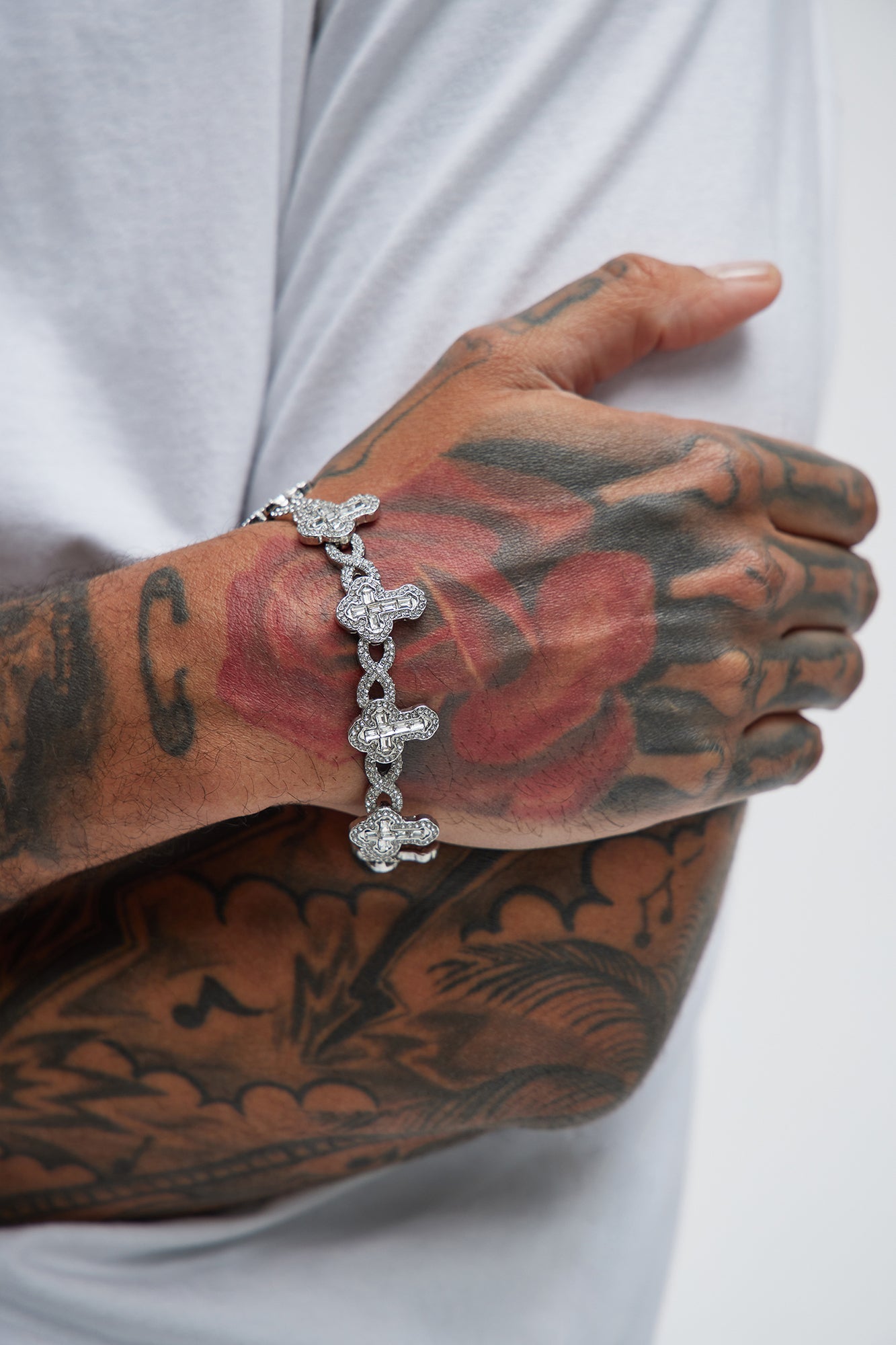 Iced Crosses Bracelet