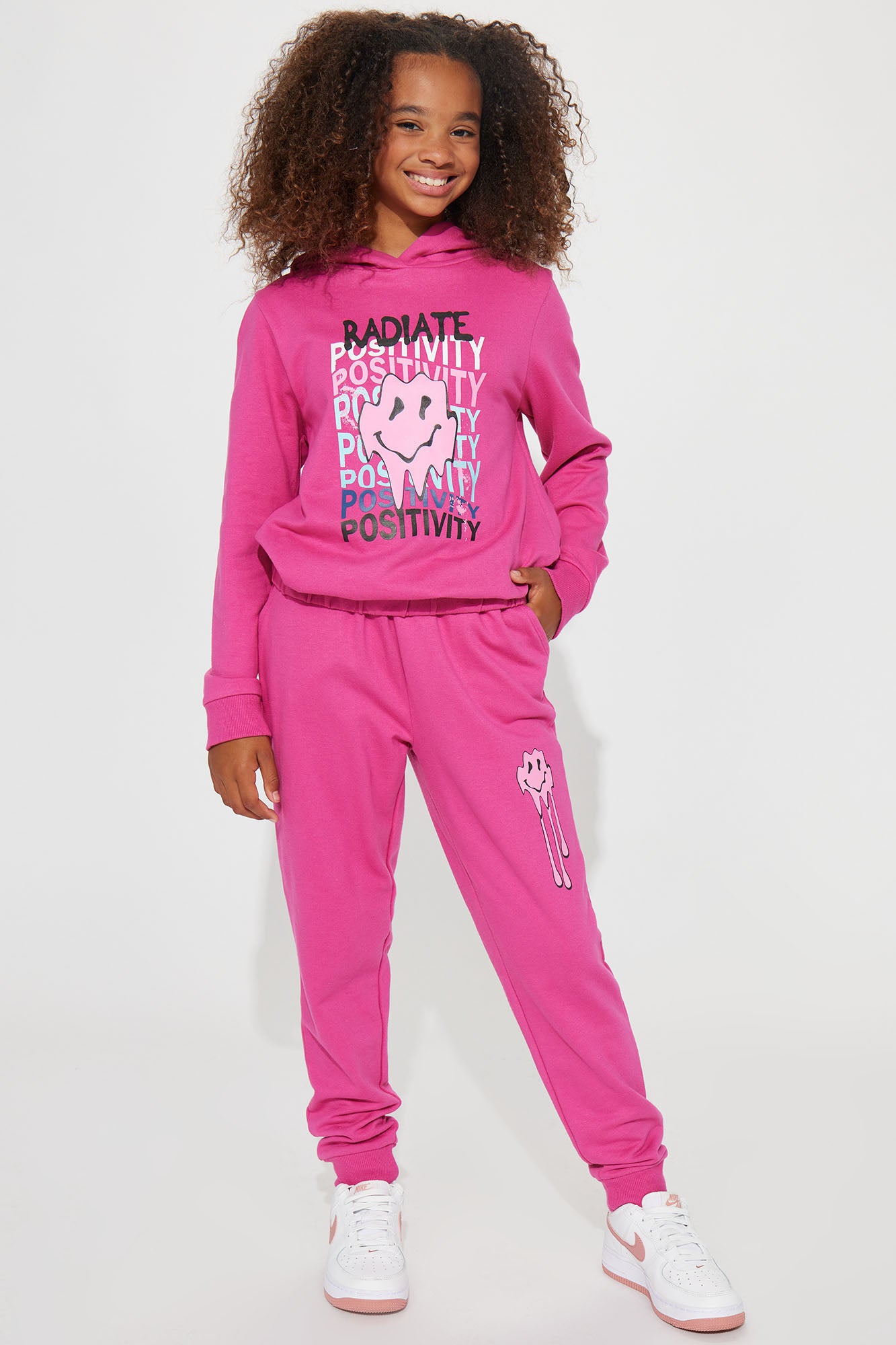 Mini Radiate Positivity Fleece Jogger Set