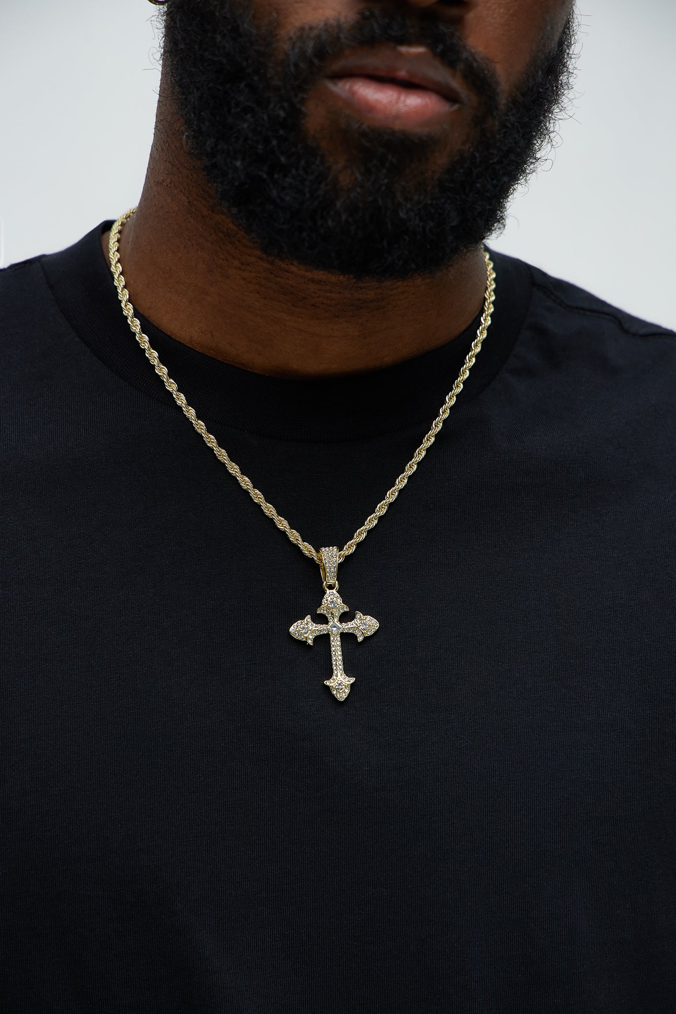 Stark Iced Out Cross Pendant