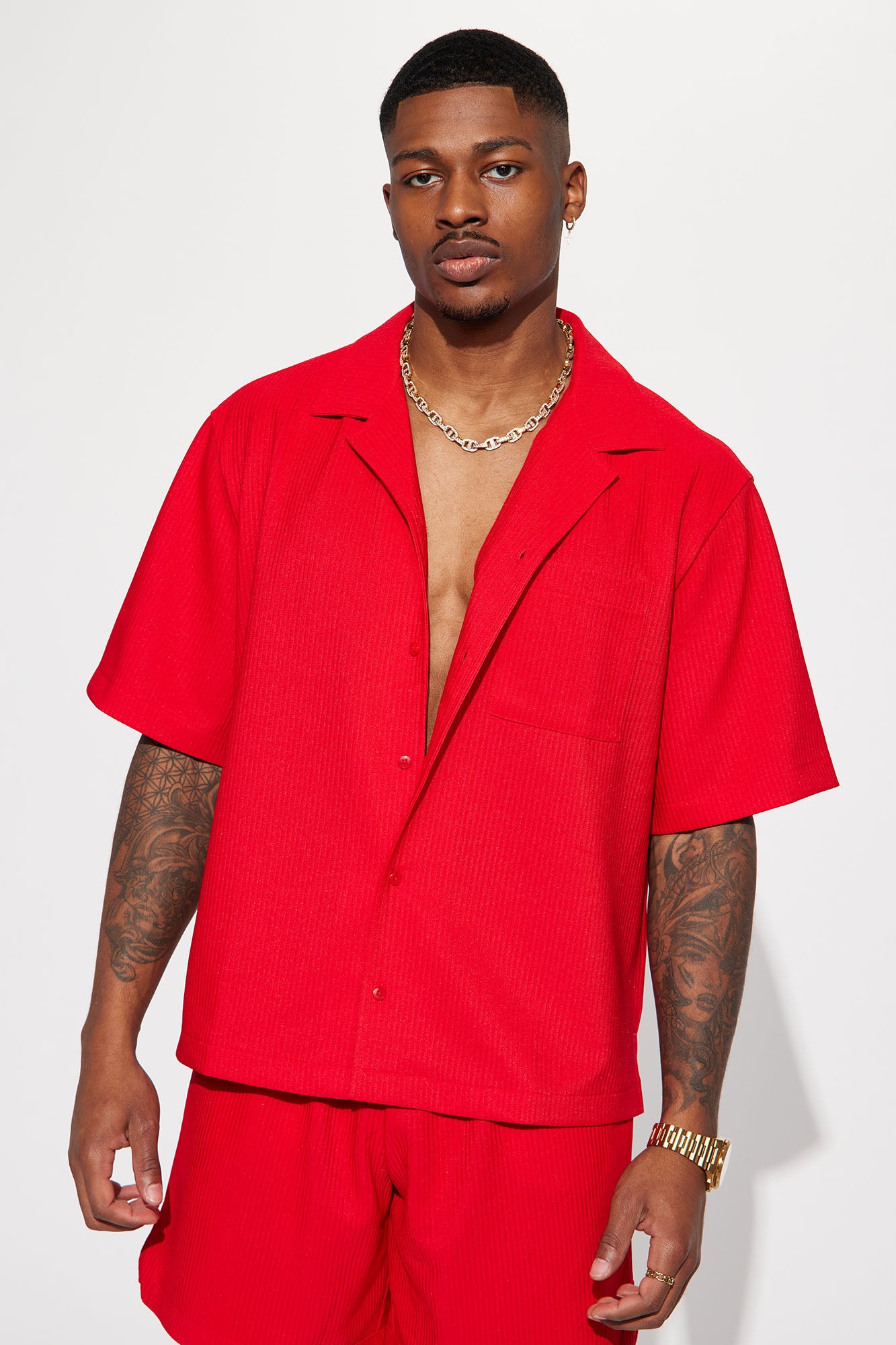 Show Up Short Sleeve Cuban Shirt