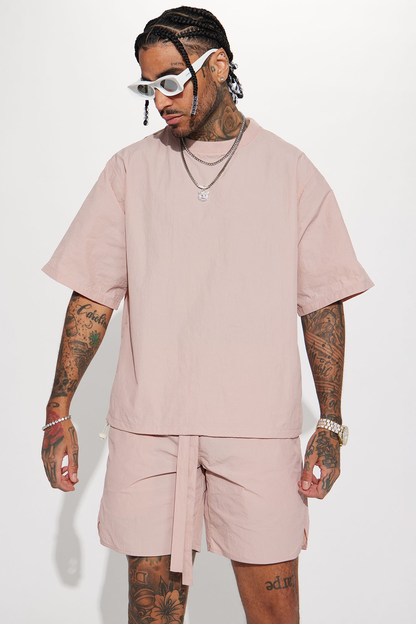 Batter Up Crinkle Nylon Pullover Tee