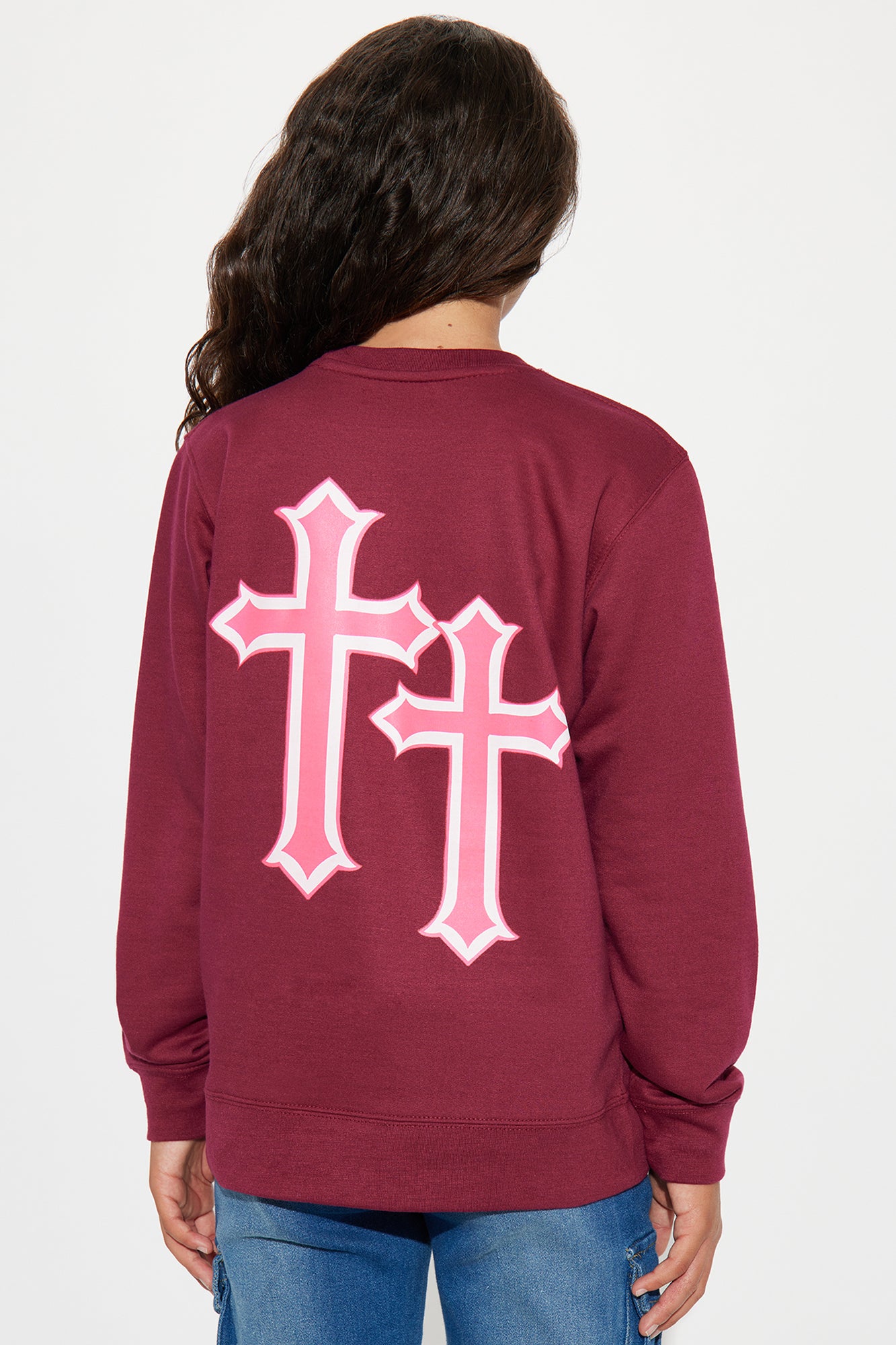 Mini If I Cross Your Mind Crew Neck Sweatshirt
