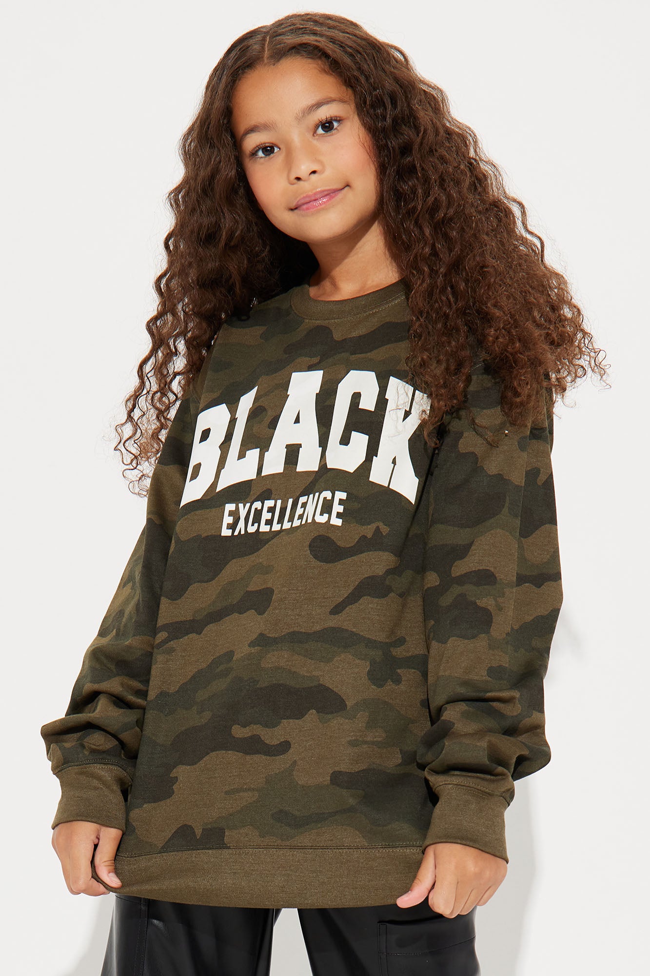 Mini Black Excellence Crew Neck Sweatshirt
