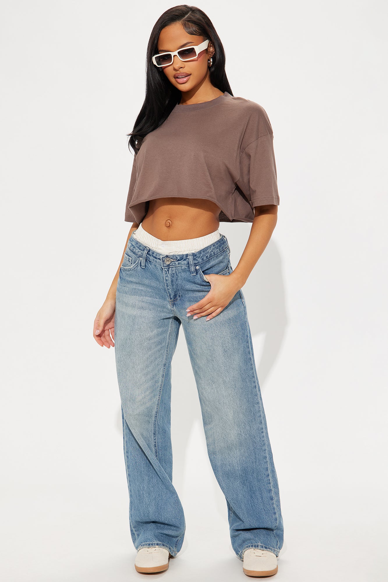 Gia Boxer Loose Denim Straight Leg Jeans