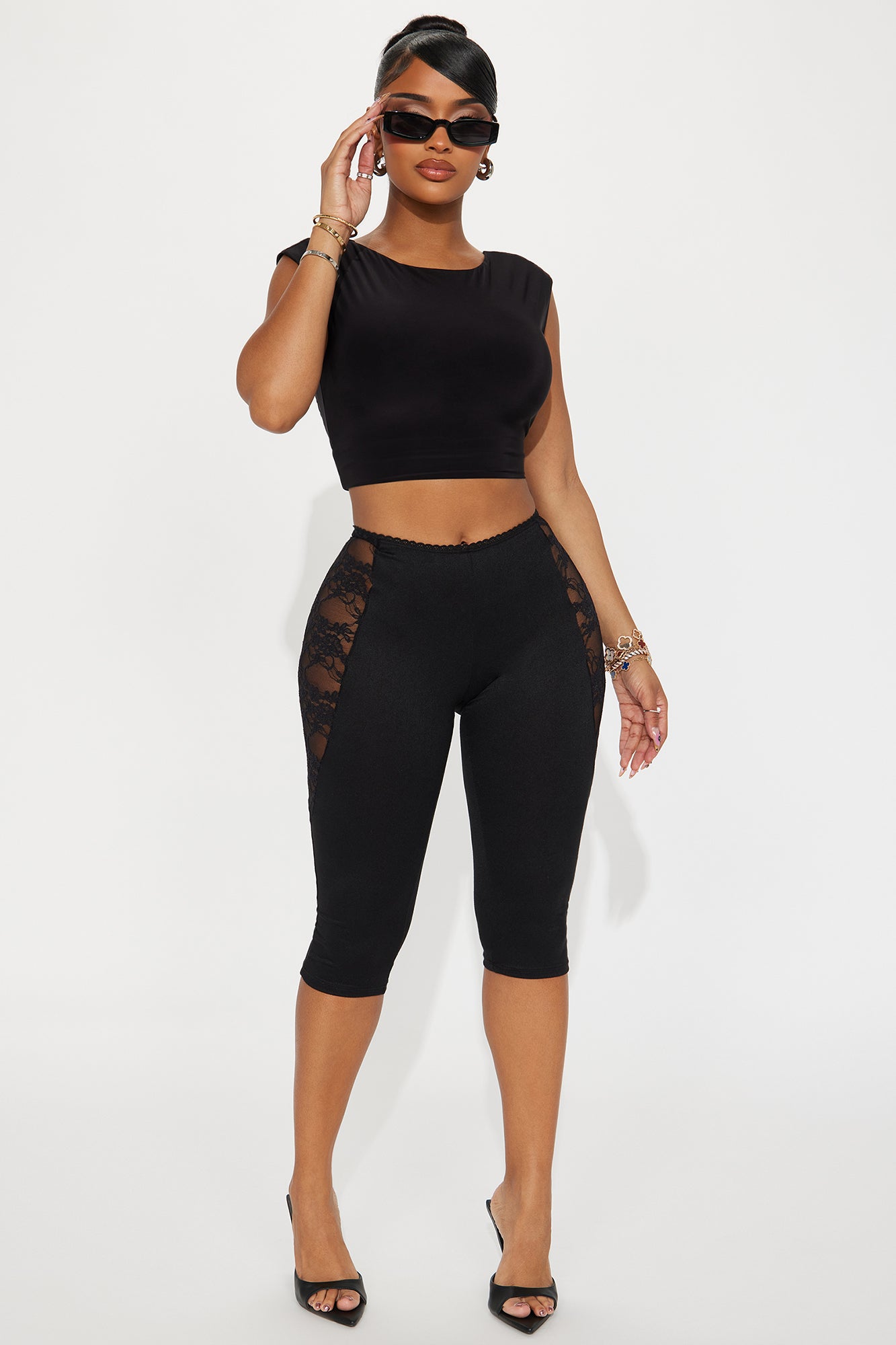 Beneath The Thorns Lace Capri Legging