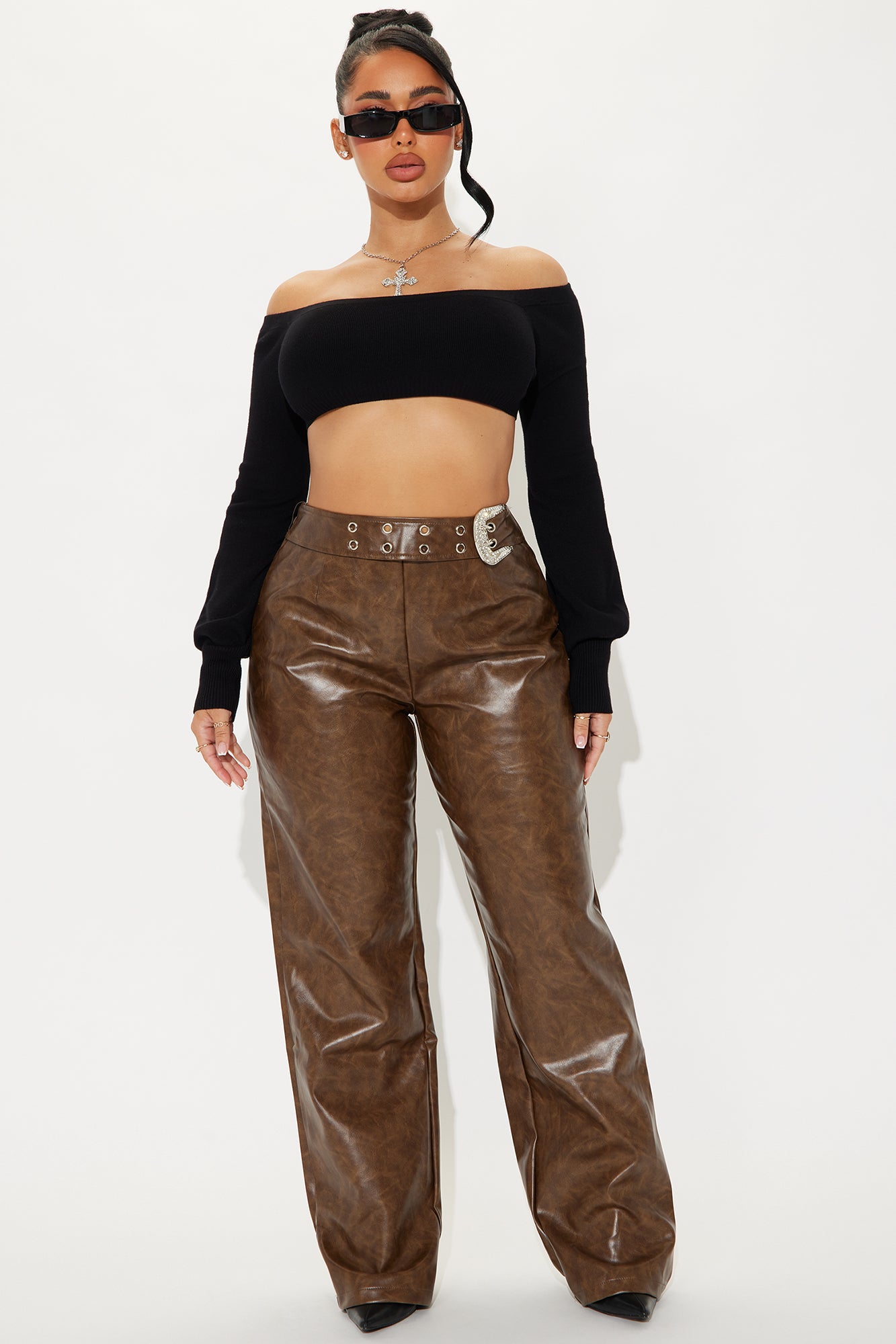 My Next Move Washed Faux Leather Pant