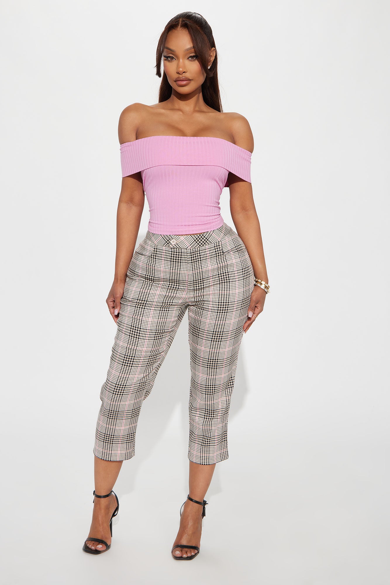 Business As Usual Plaid Capri Pant