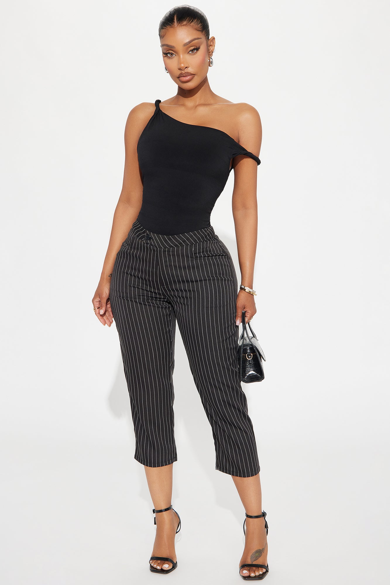 Business As Usual Pinstripe Capri Pant