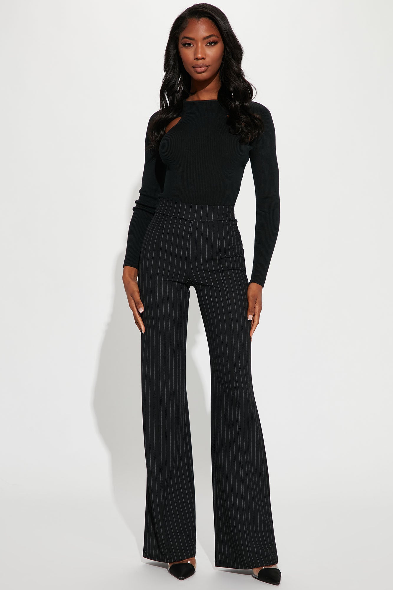 Tall Victoria High Waisted Dress Pant Pinstripe