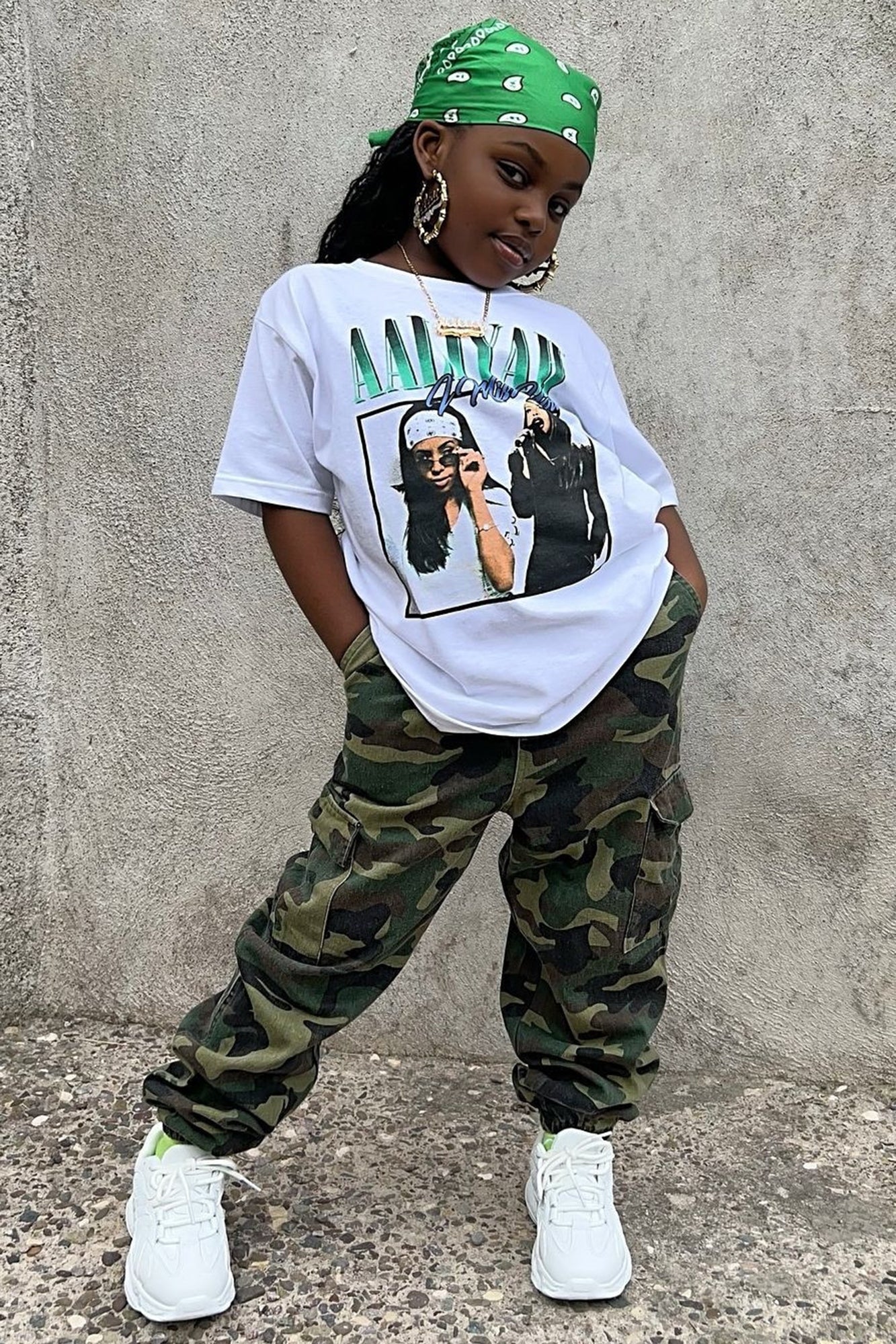 Mini Cadet Kim Oversized Camo Pants