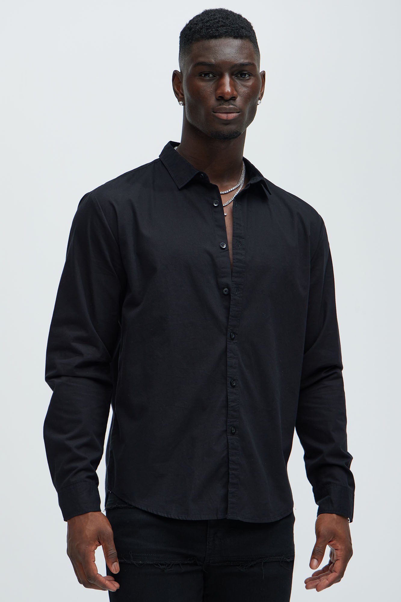 Ryland Cotton Long Sleeve Button Up Shirt